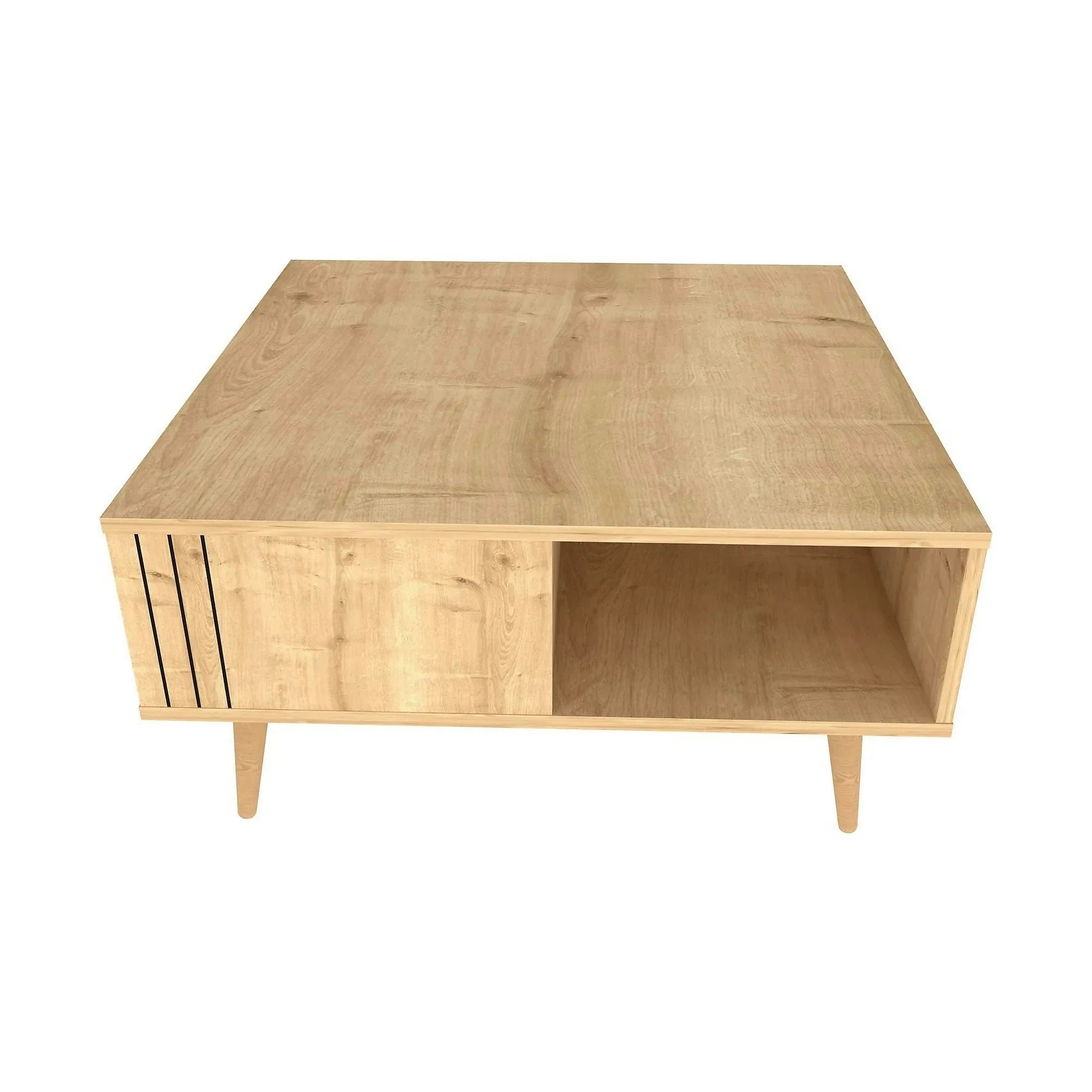 Masuta cafea Ronas, stejar, PAL melaminat, 90x90x46.5 cm