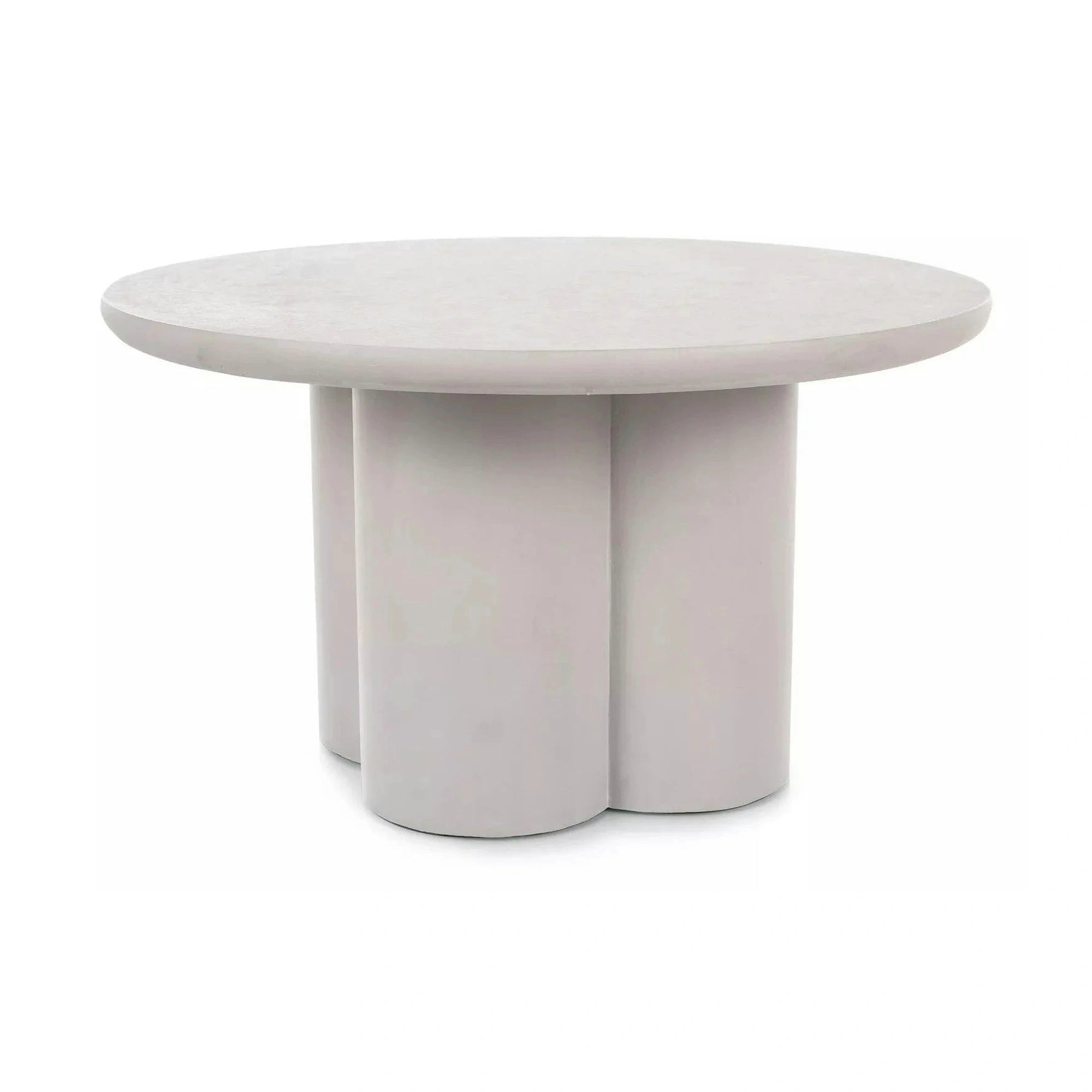 Masuta cafea ROSALIA, gri deschis, microciment, 80x45 cm