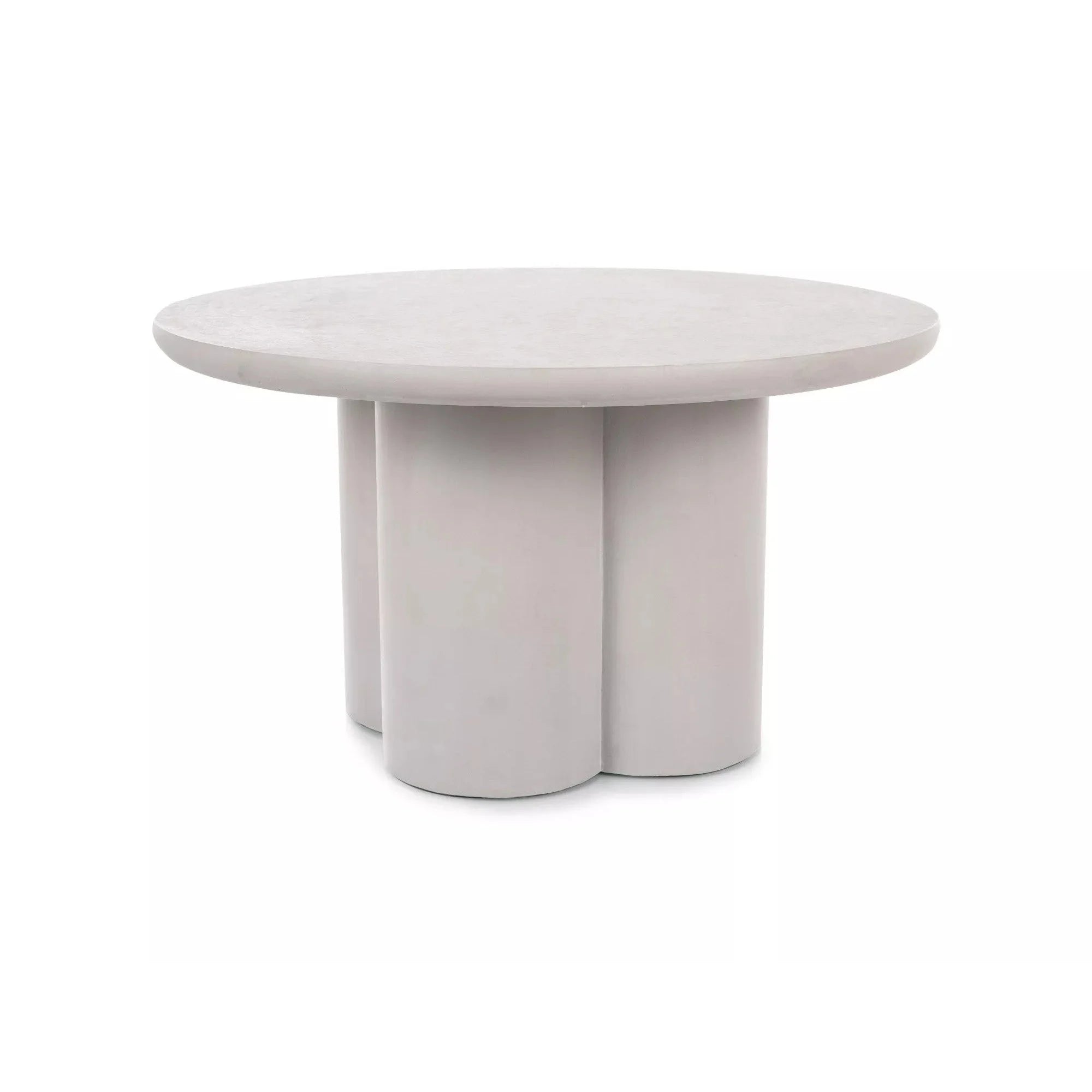 Masuta cafea ROSALIA, gri deschis, microciment, 80x45 cm