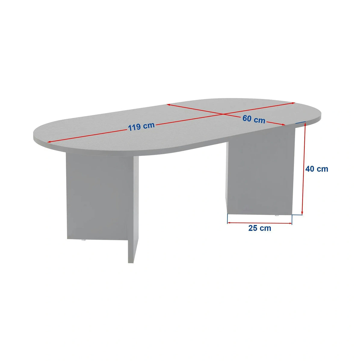 Masuta cafea SABLE, alb, PAL, 119x60x40 cm