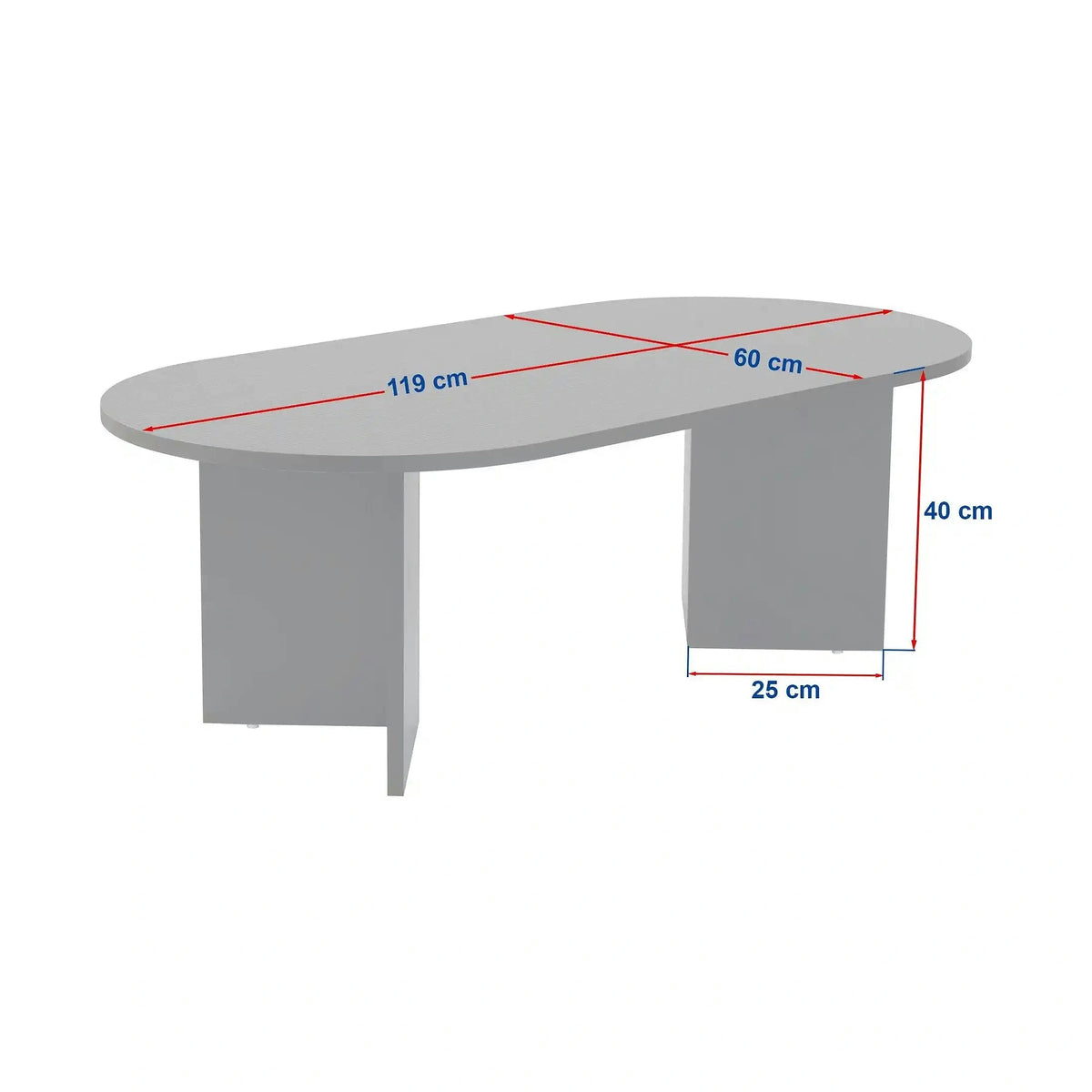 Masuta cafea SABLE, nuc, PAL, 119x60x40 cm