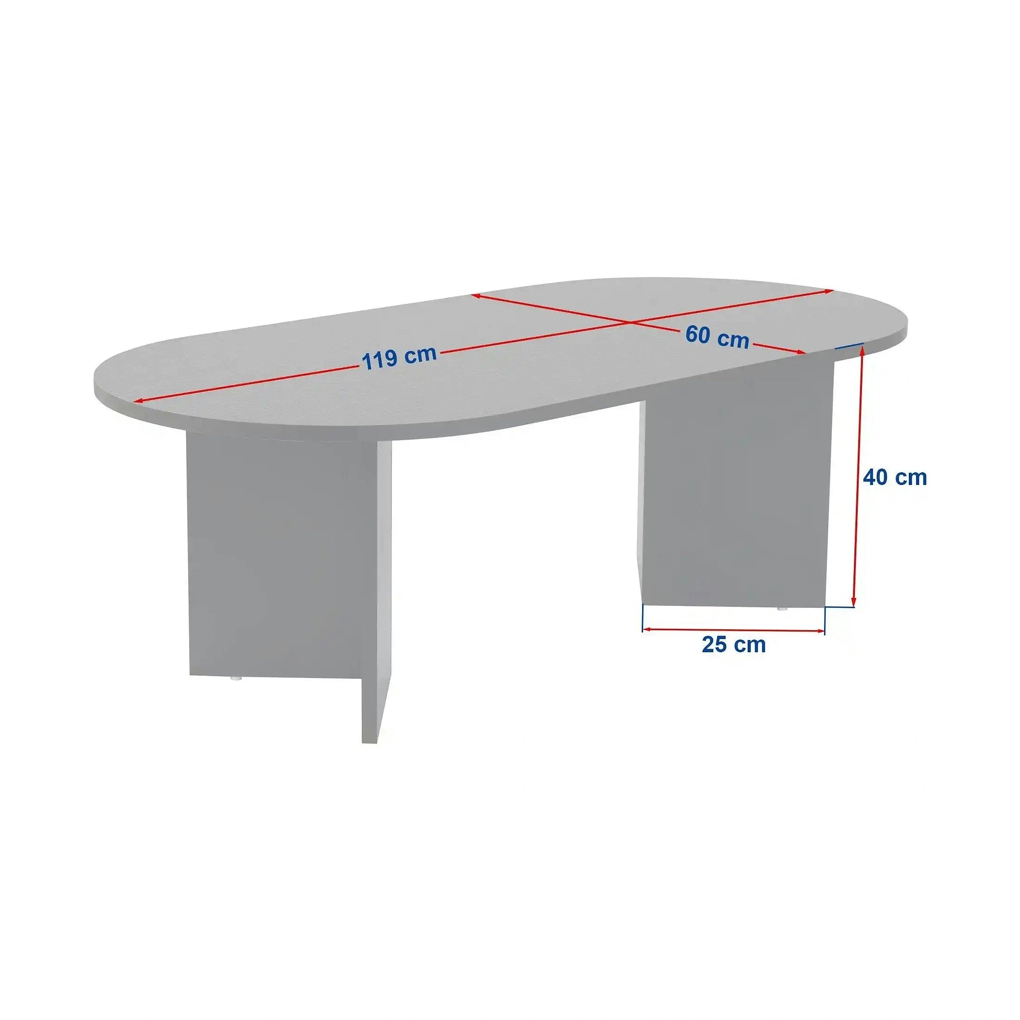 Masuta cafea SABLE, nuc, PAL, 119x60x40 cm