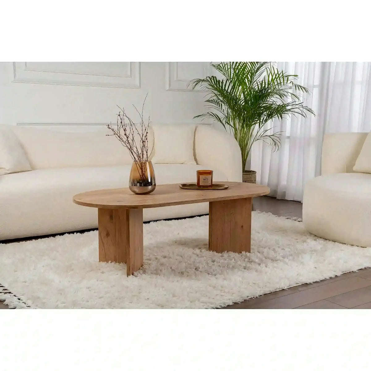 Masuta cafea SABLE, pin, PAL, 119x60x40 cm