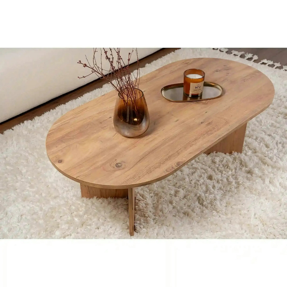 Masuta cafea SABLE, pin, PAL, 119x60x40 cm