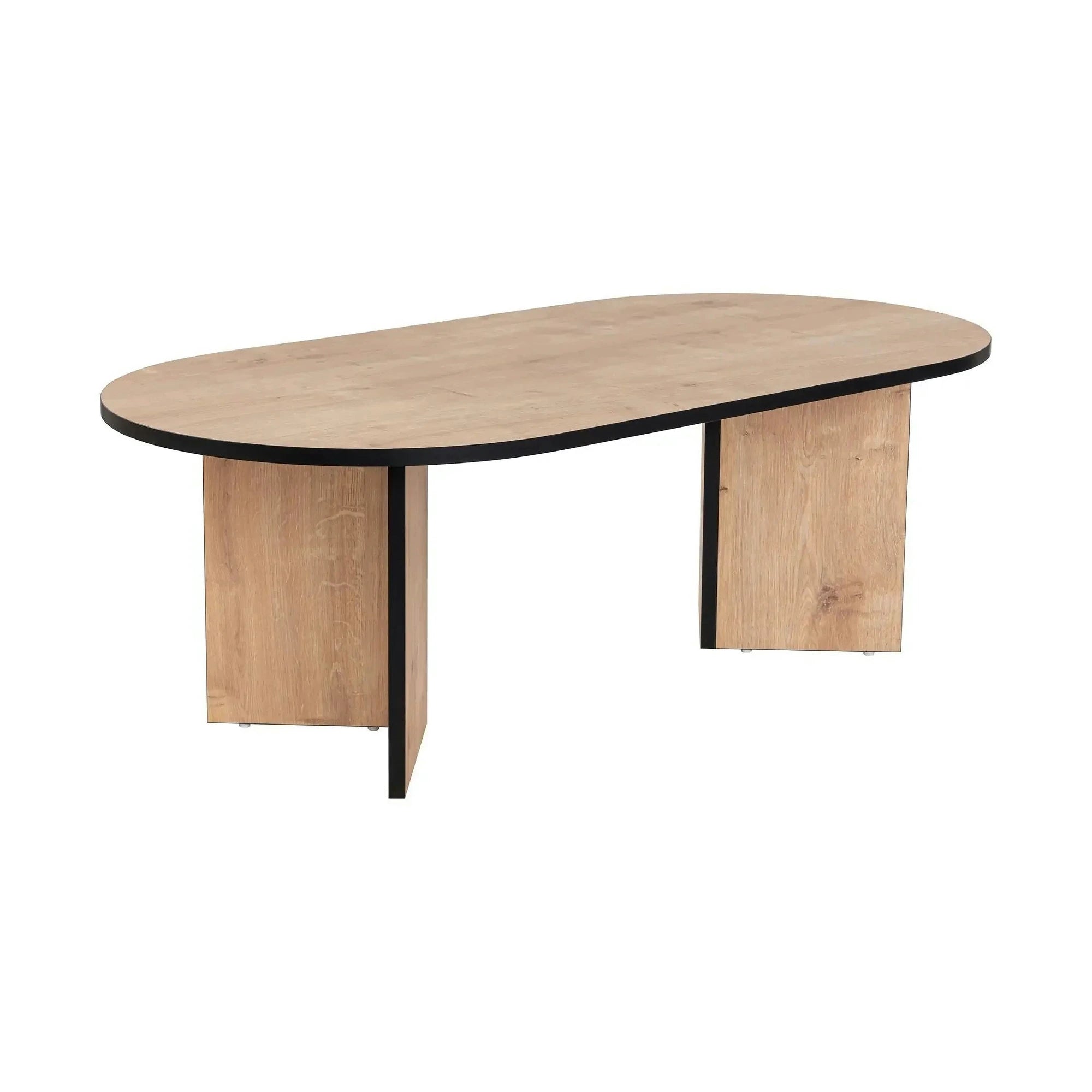 Masuta cafea SABLE, stejar/negru, PAL, 119x60x40 cm