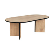 Masuta cafea SABLE, stejar/negru, PAL, 119x60x40 cm