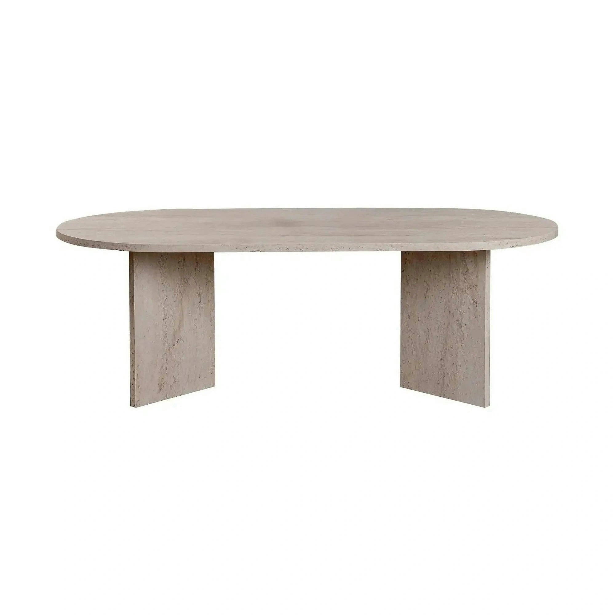 Masuta cafea SABLE, travertin, PAL, 119x60x40 cm