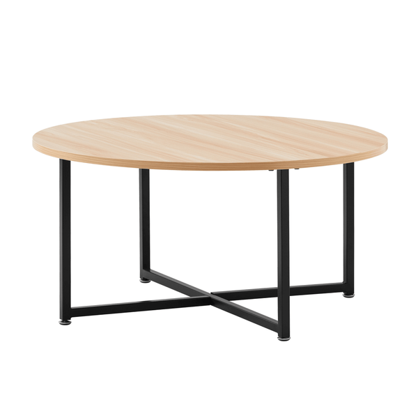 Masuta cafea SAFRON, stejar/negru, metal, 80x40 cm