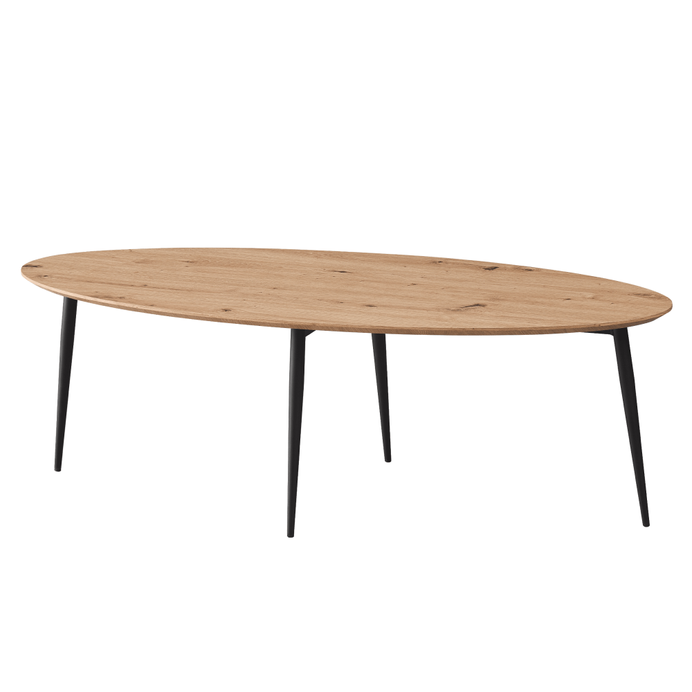 Masuta cafea SANAM, stejar artisan/negru, metal, 120x50x38 cm