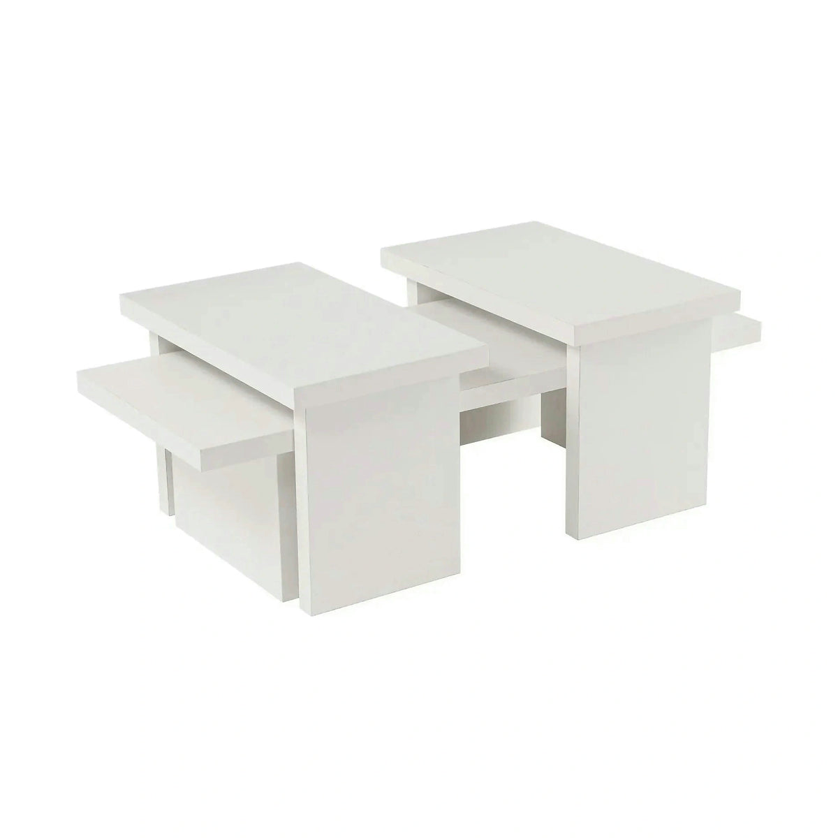 Masuta cafea SANCTUARY, alb, PAL, 110x45x30 cm