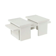 Masuta cafea SANCTUARY, alb, PAL, 110x45x30 cm