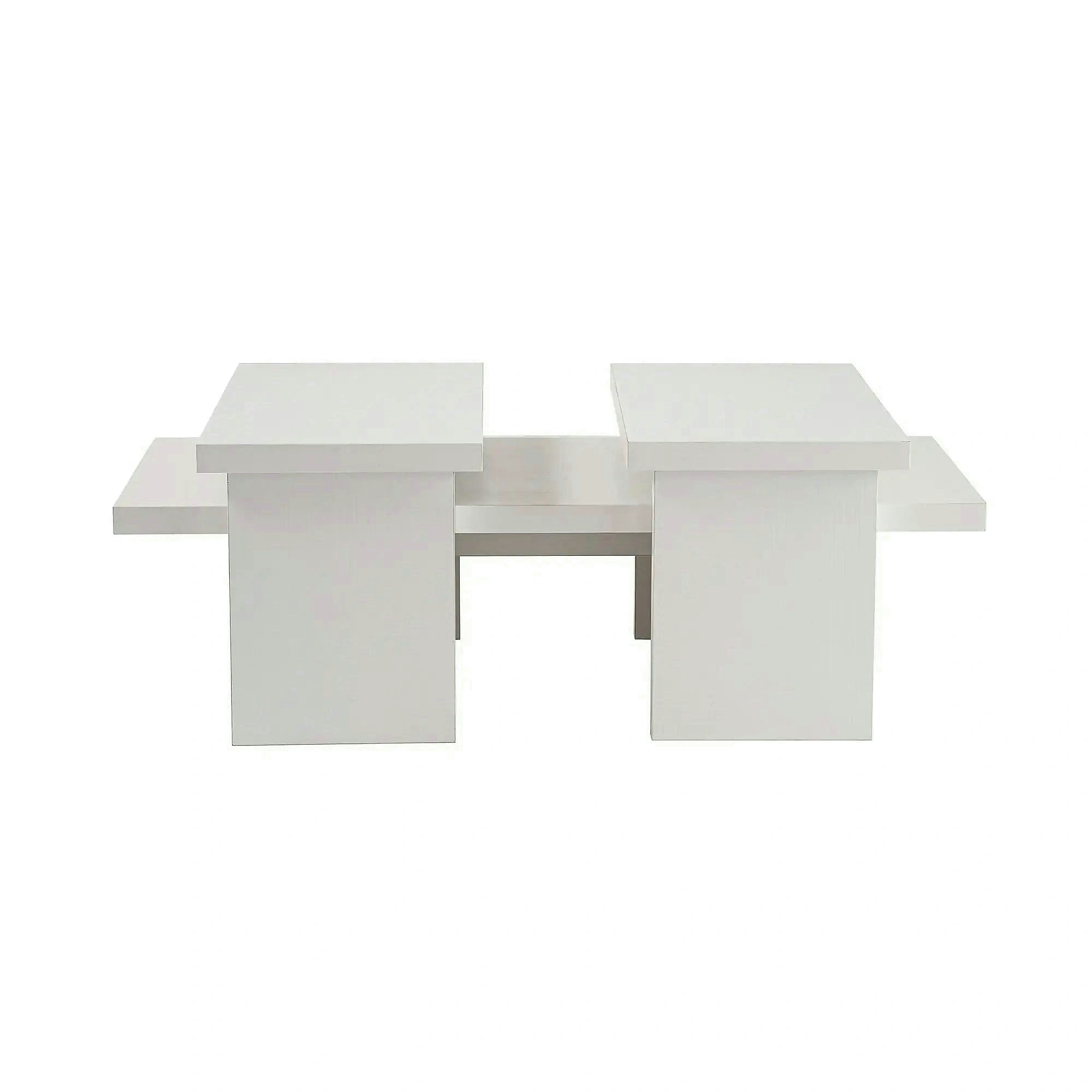 Masuta cafea SANCTUARY, alb, PAL, 110x45x30 cm