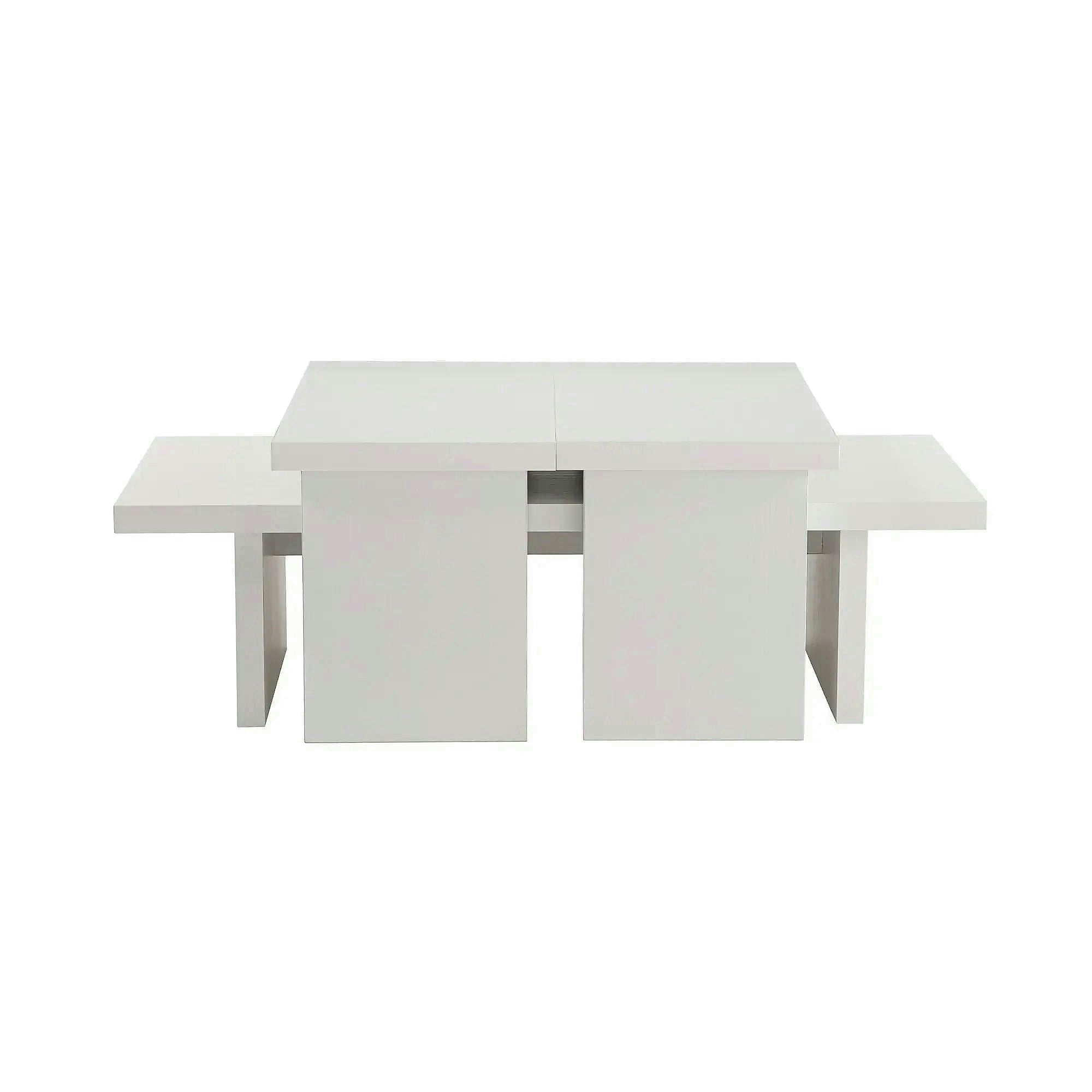 Masuta cafea SANCTUARY, alb, PAL, 110x45x30 cm