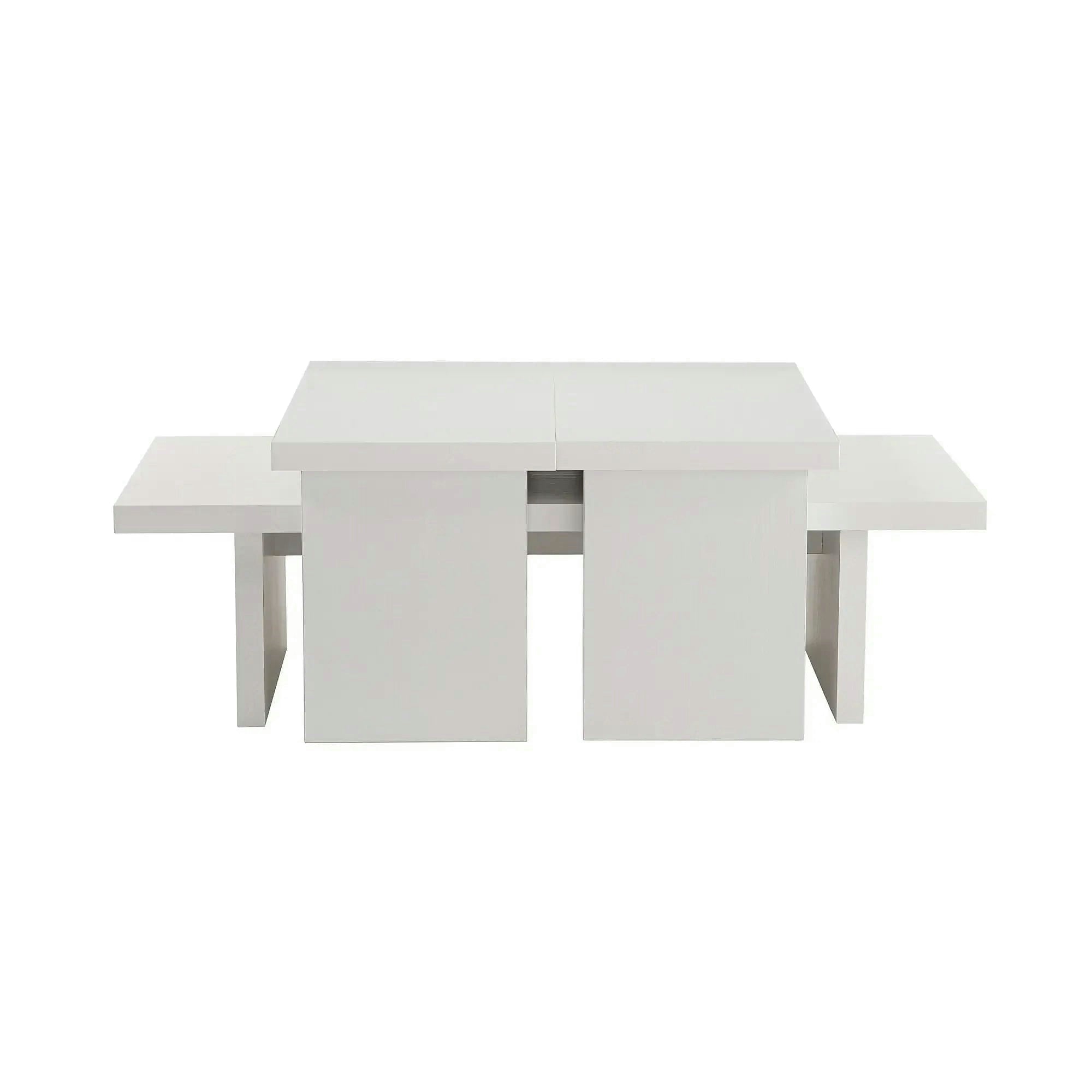 Masuta cafea SANCTUARY, alb, PAL, 110x45x30 cm