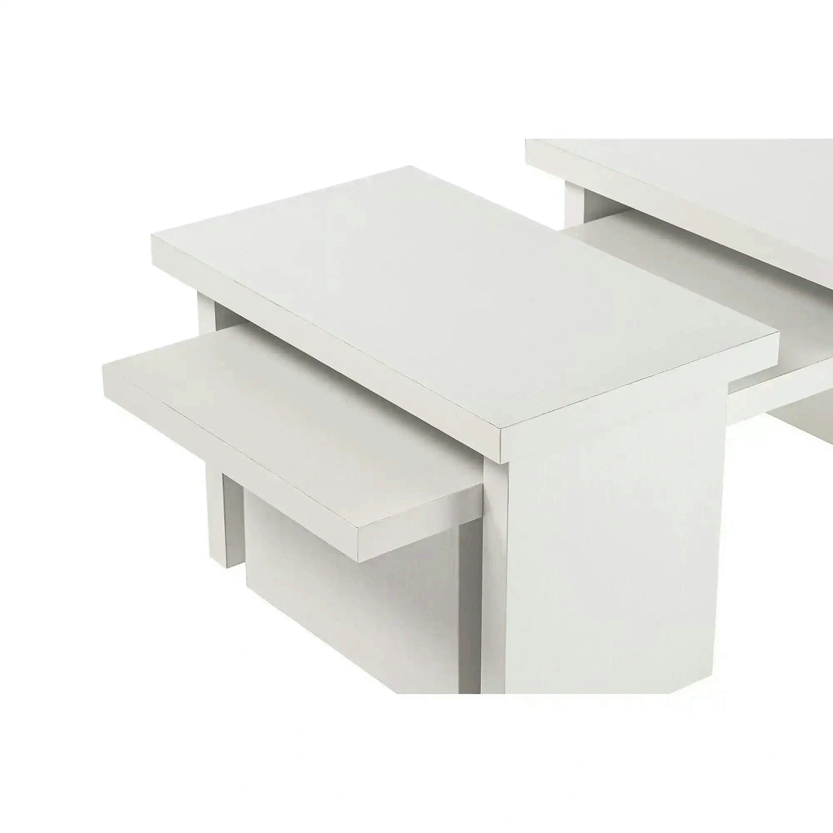 Masuta cafea SANCTUARY, alb, PAL, 110x45x30 cm