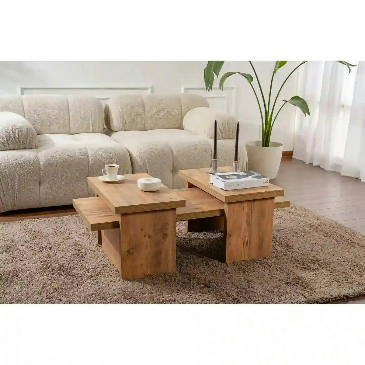 Masuta cafea SANCTUARY, pin, PAL, 110x45x30 cm