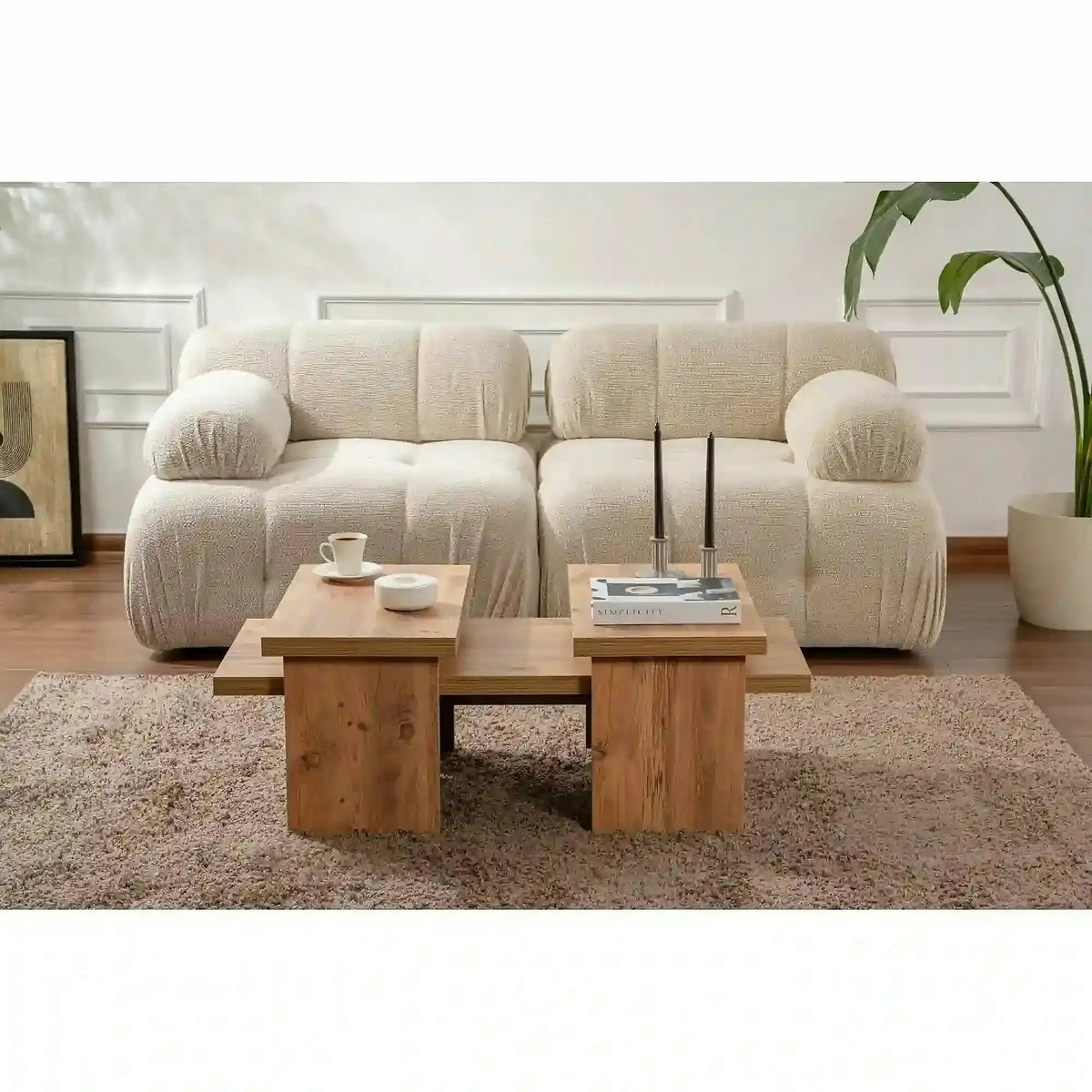 Masuta cafea SANCTUARY, pin, PAL, 110x45x30 cm
