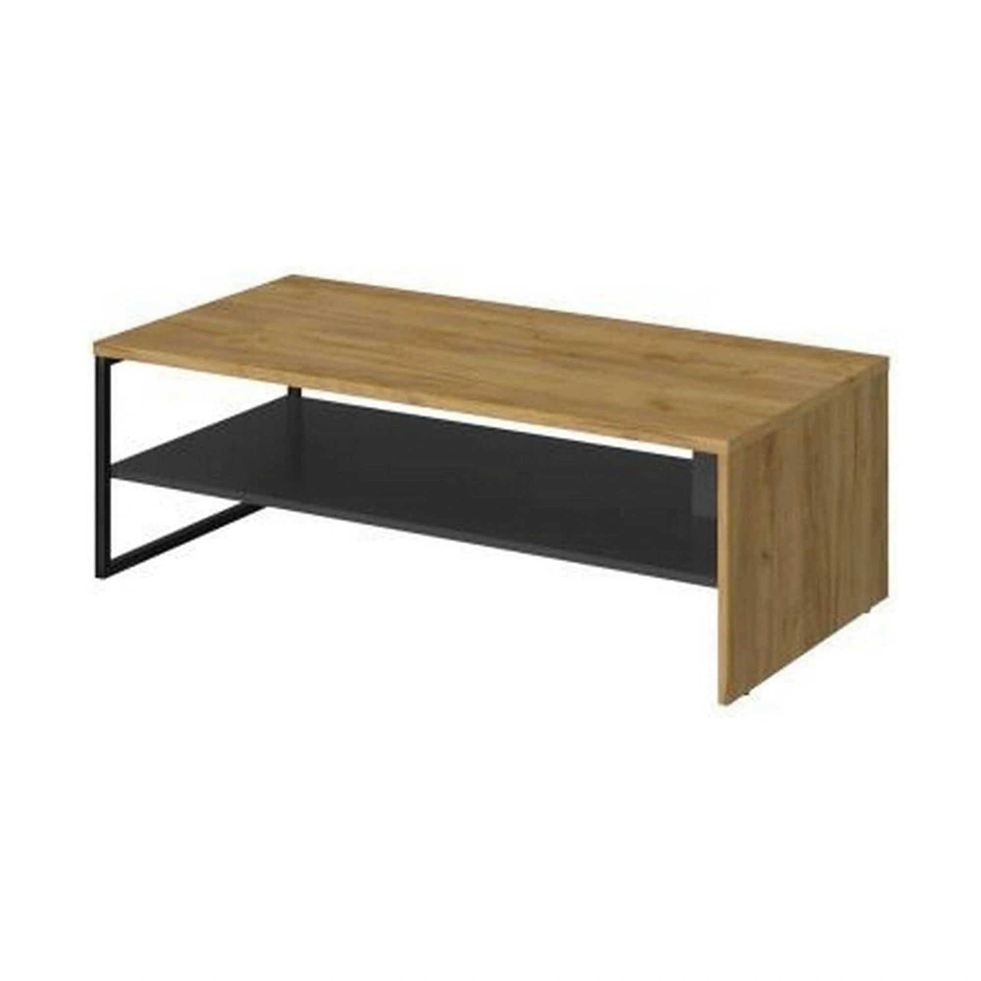 Masuta cafea SANTES, stejar auriu/gri antracit, PAL, 120x60x40 cm