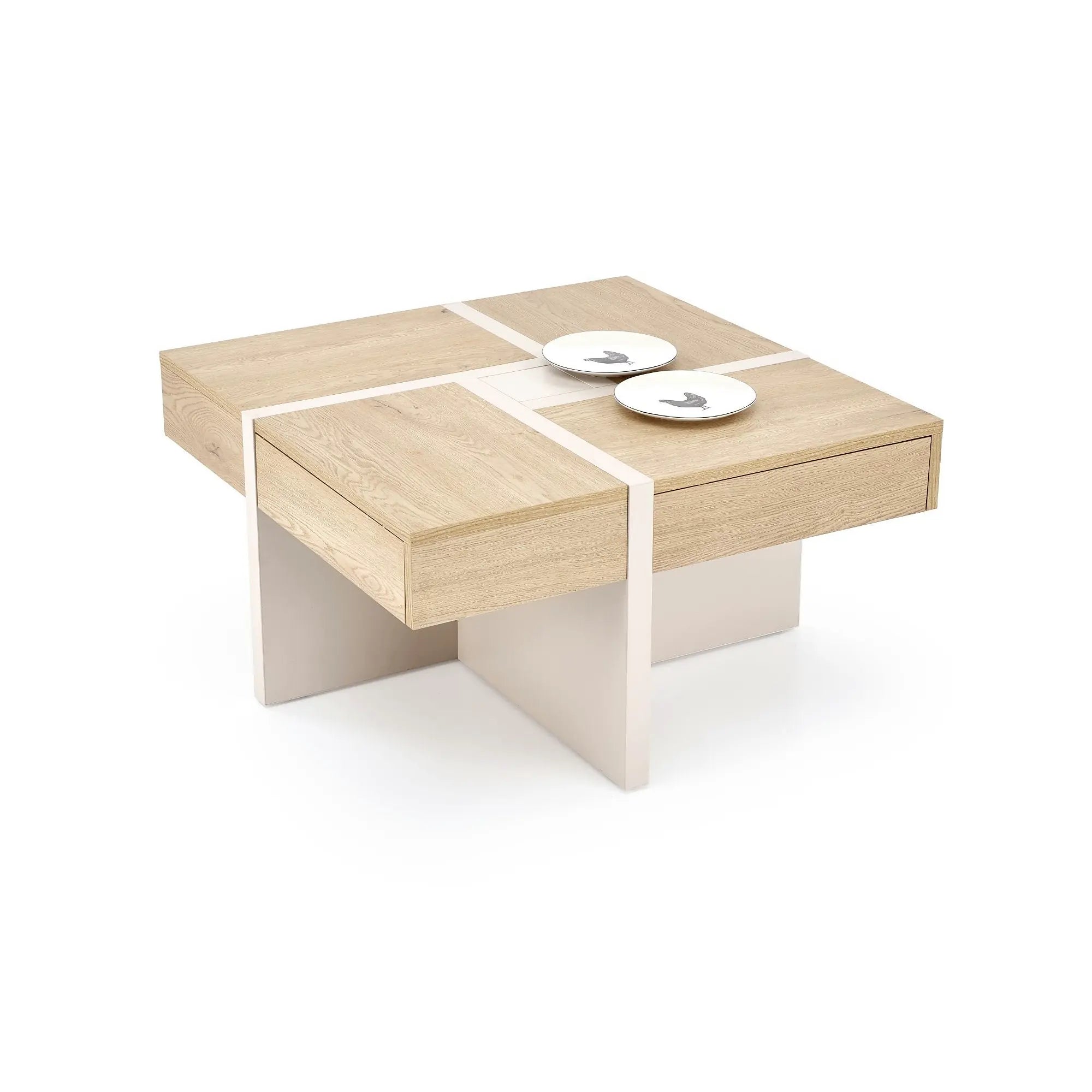 Masuta cafea SEVILLA S, stejar cremona/casmir, PAL, 80x80x43 cm