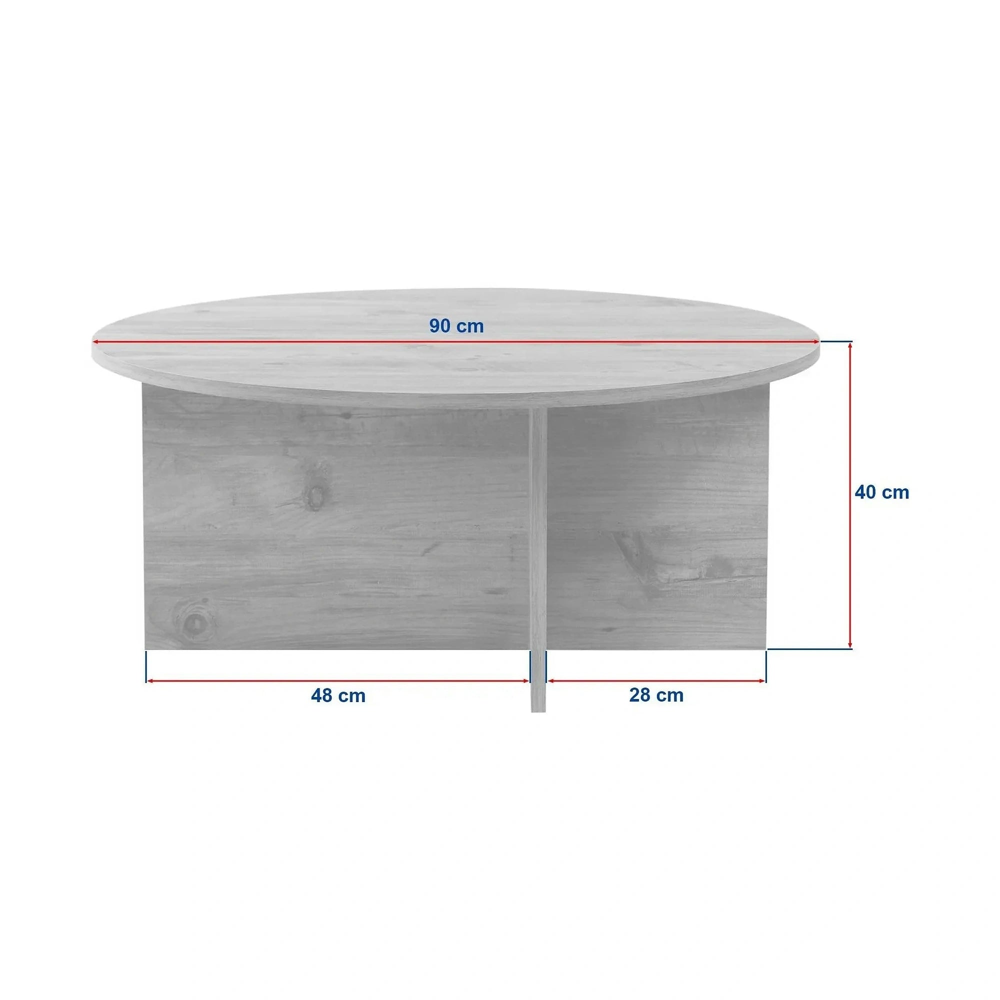 Masuta cafea SOLEIL, nuc, PAL melaminat, 90x90x40 cm