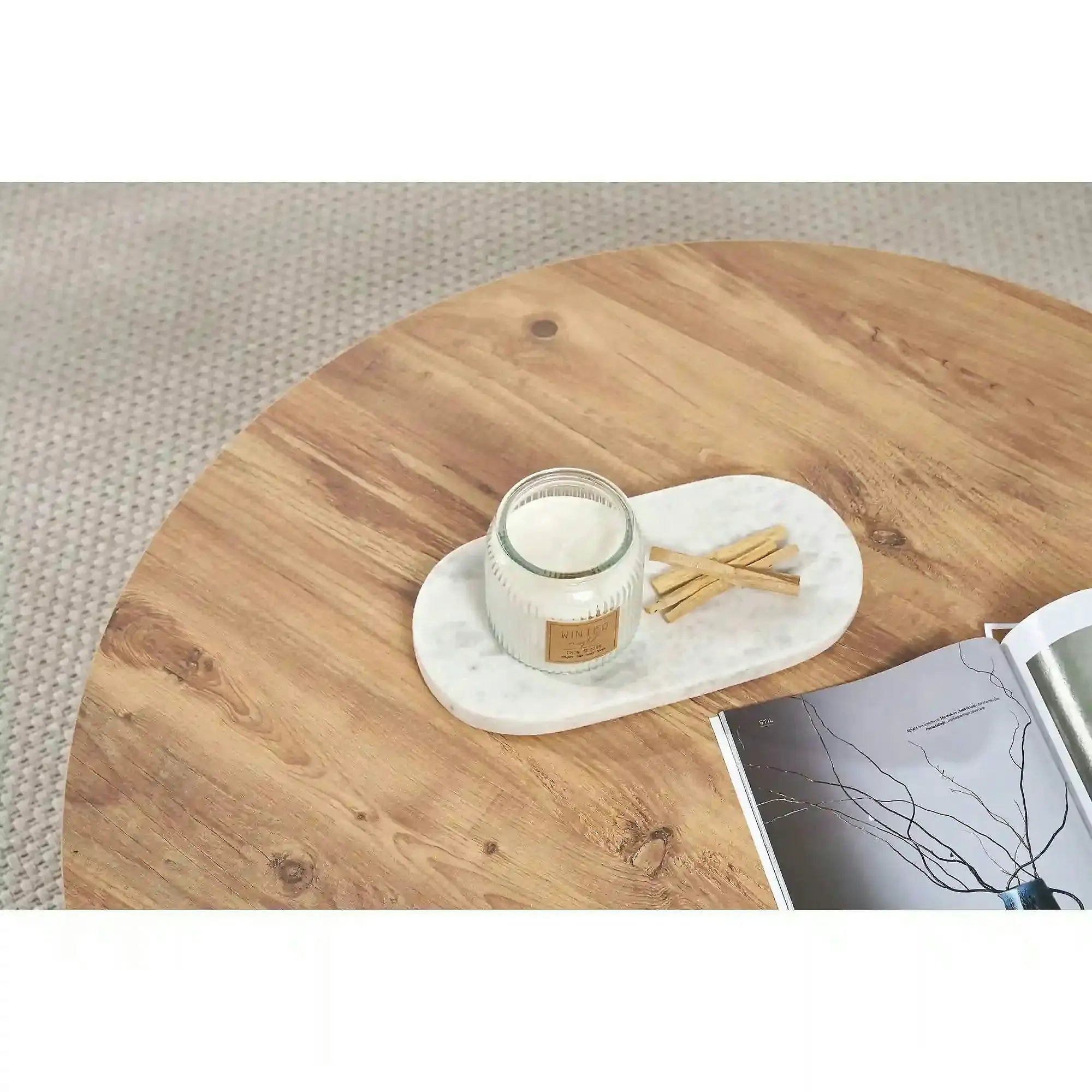 Masuta cafea SOLEIL, pin, PAL melaminat, 90x90x40 cm