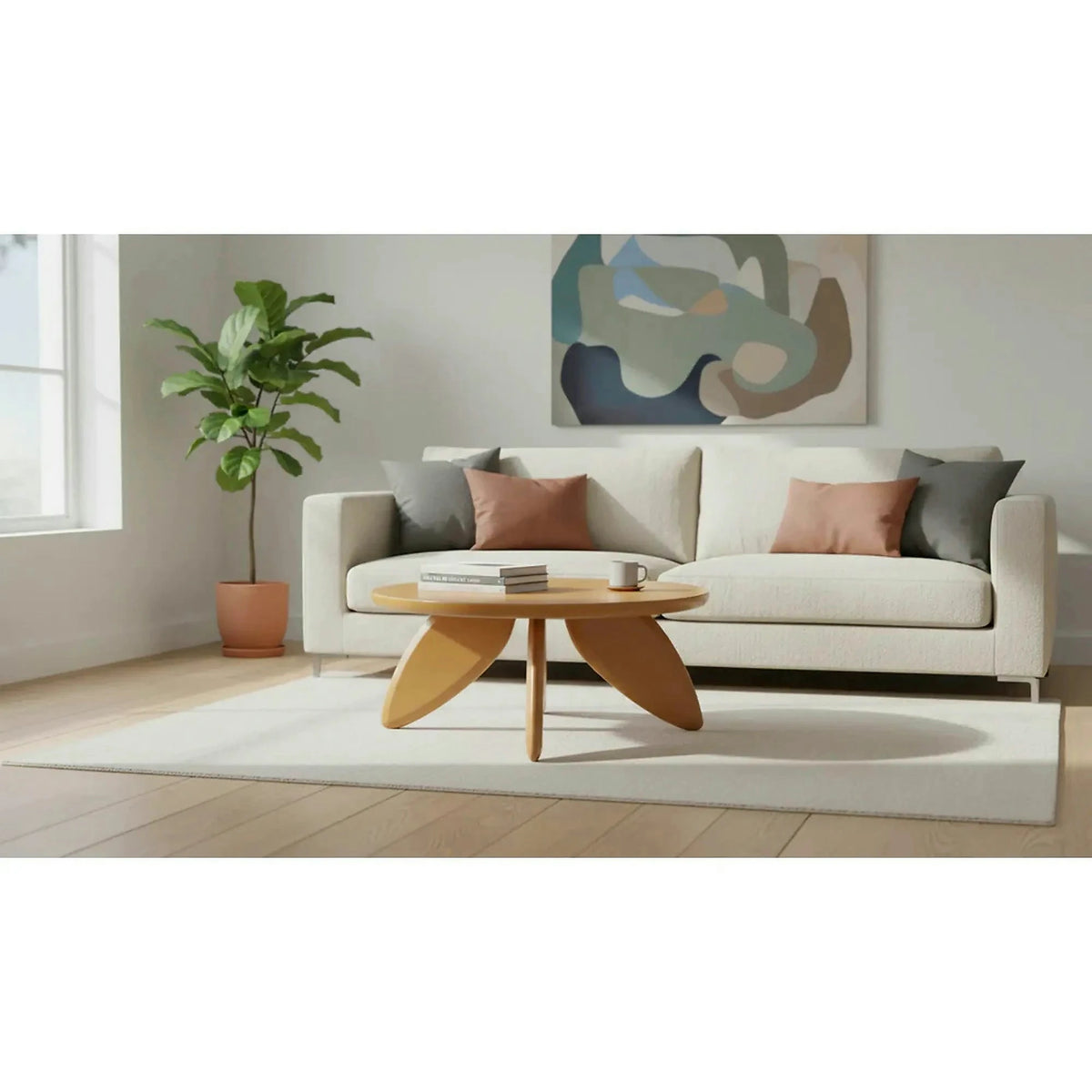 Masuta cafea SORAYA 2, galben mustar, 80x36 cm