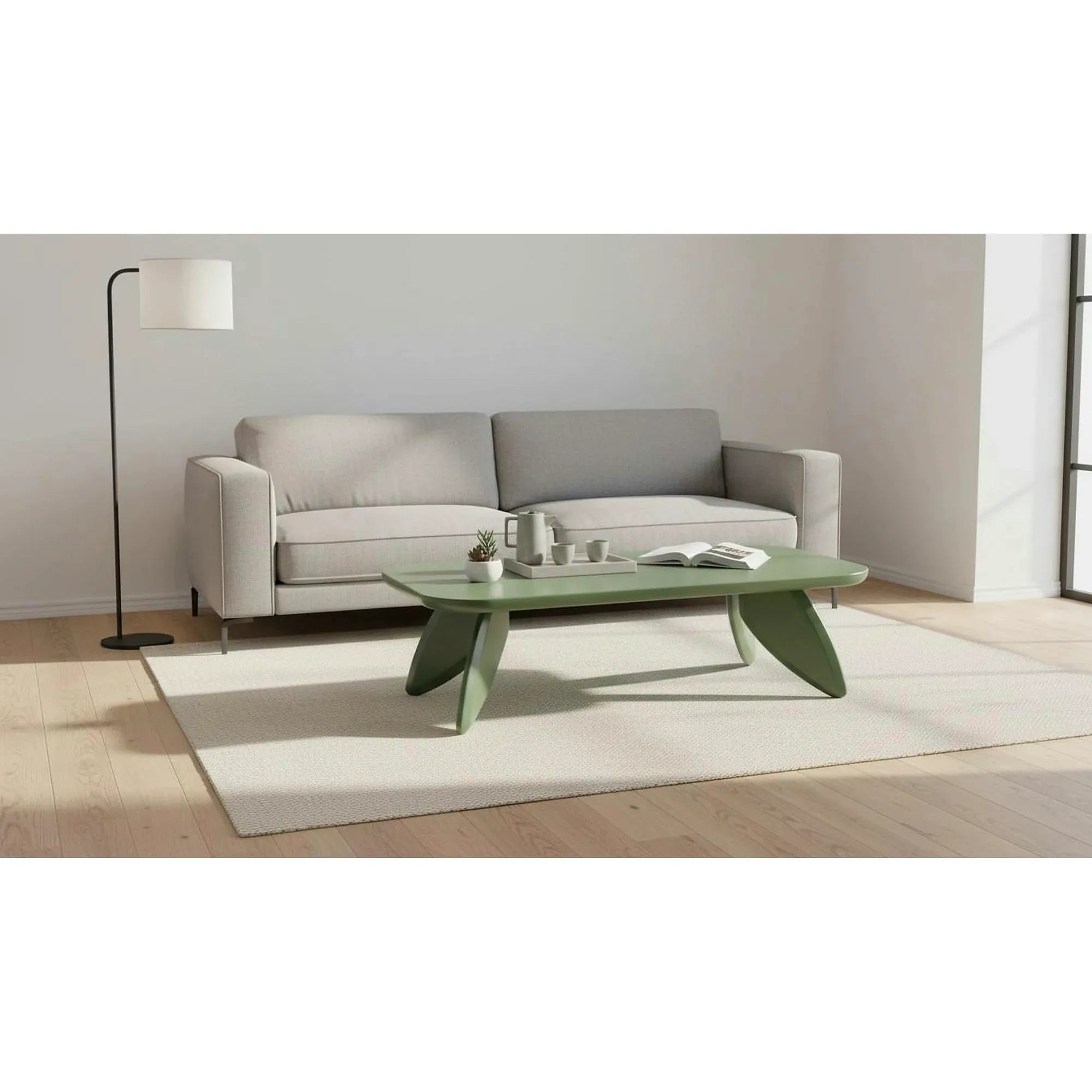 Masuta cafea SORAYA, verde deschis, 120x60x36 cm