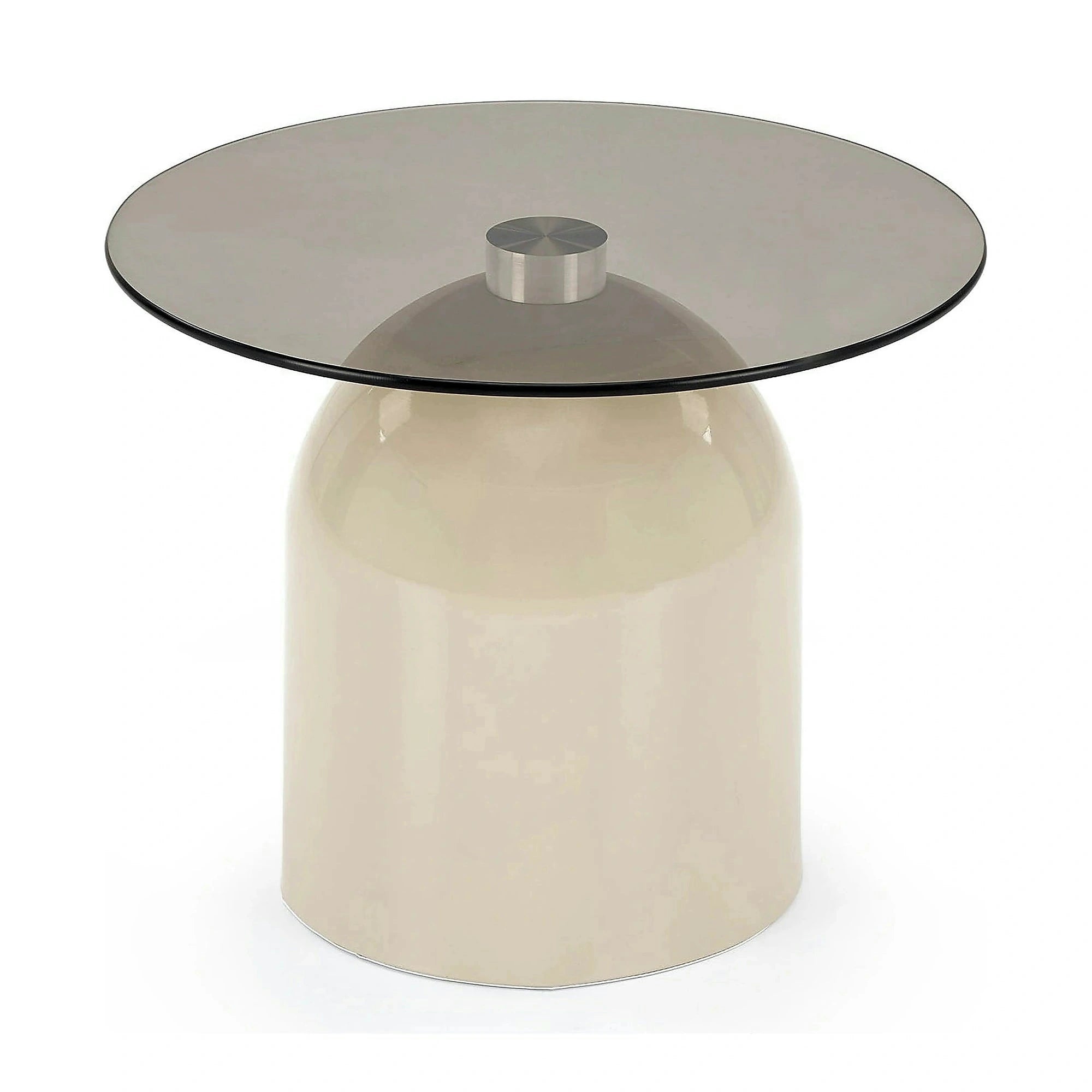 Masuta cafea STARK S, fumuriu/casmir, sticla/metal, 50x41 cm