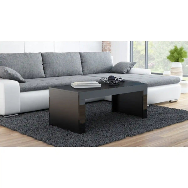 Masuta cafea TESS, negru, PAL laminat, 120x60x50 cm