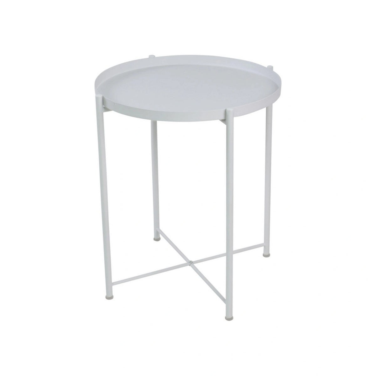 Masuta cafea TIM, alb, metal, 48x48x53 cm