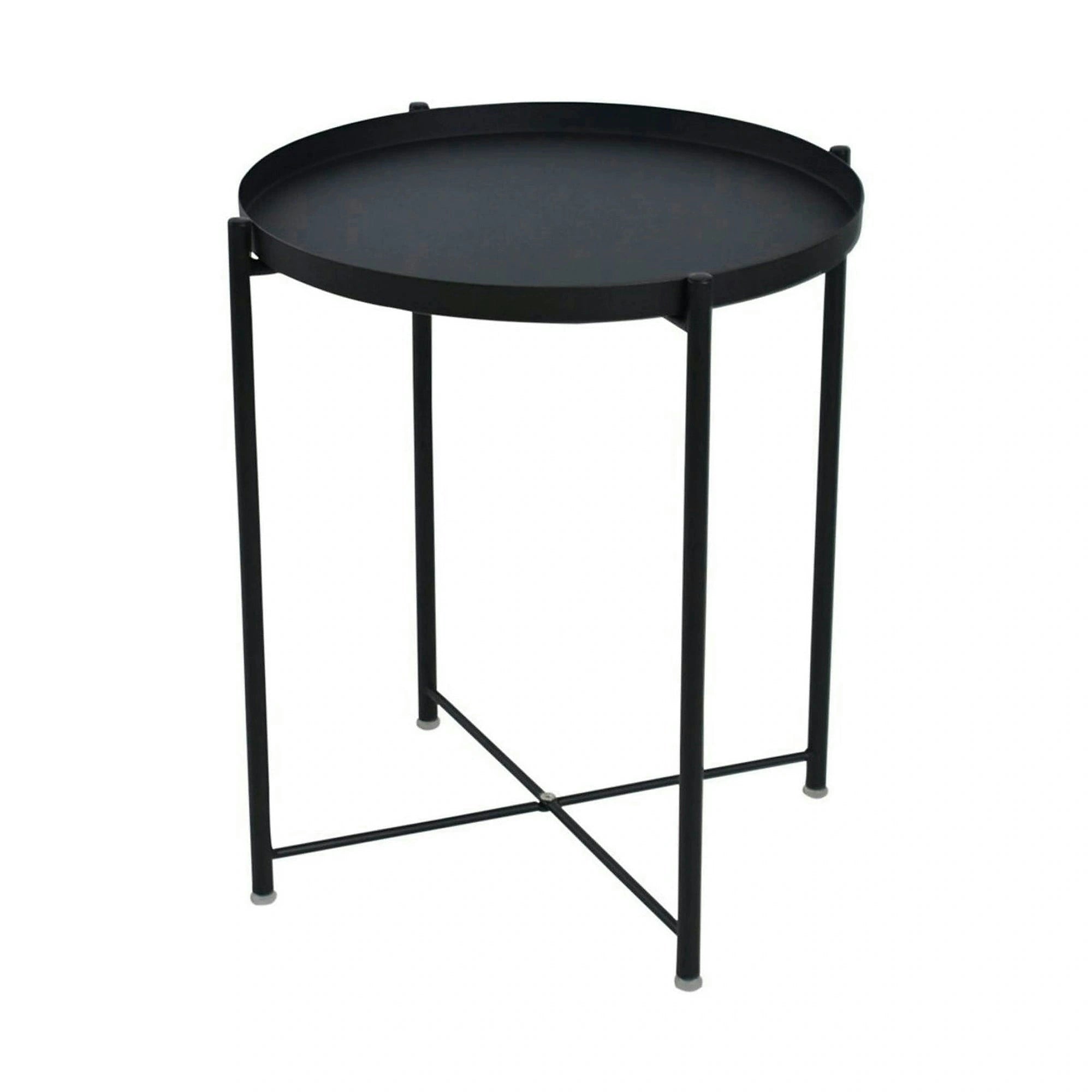 Masuta cafea TIM, negru, metal, 48x48x53 cm