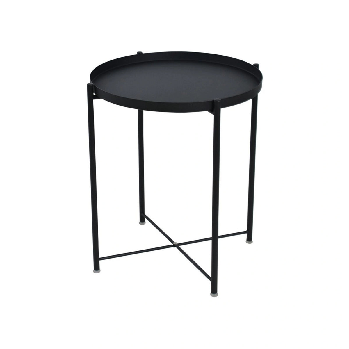 Masuta cafea TIM, negru, metal, 48x48x53 cm