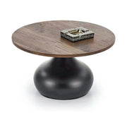Masuta cafea TIMOR, nuc/negru, 70x42 cm