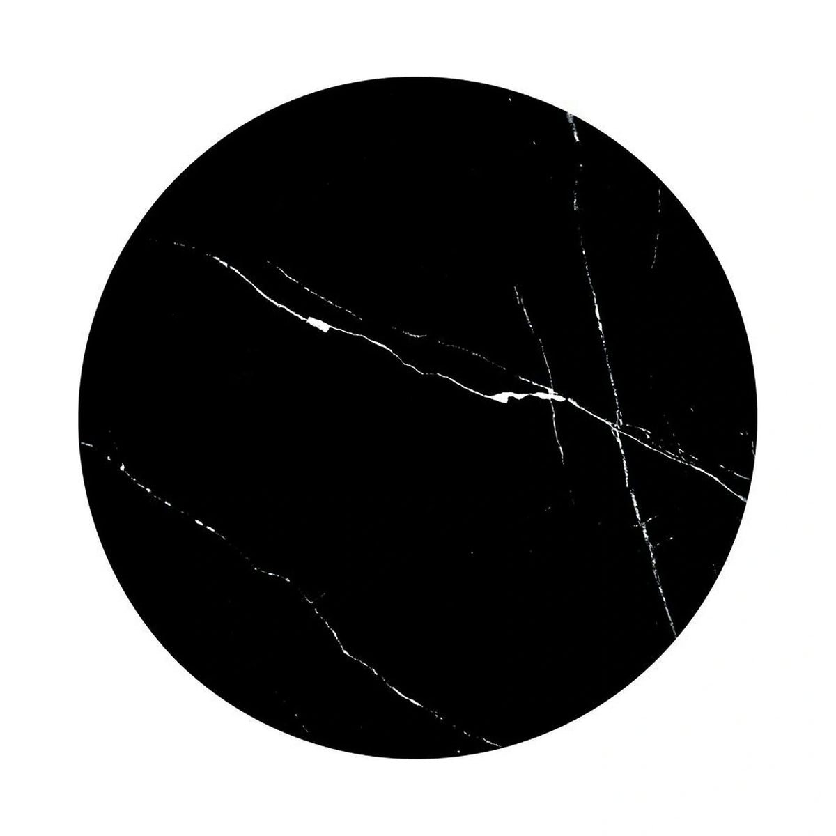 Masuta cafea TRIBECA, negru/auriu, ceramica/otel, 50x50x52 cm