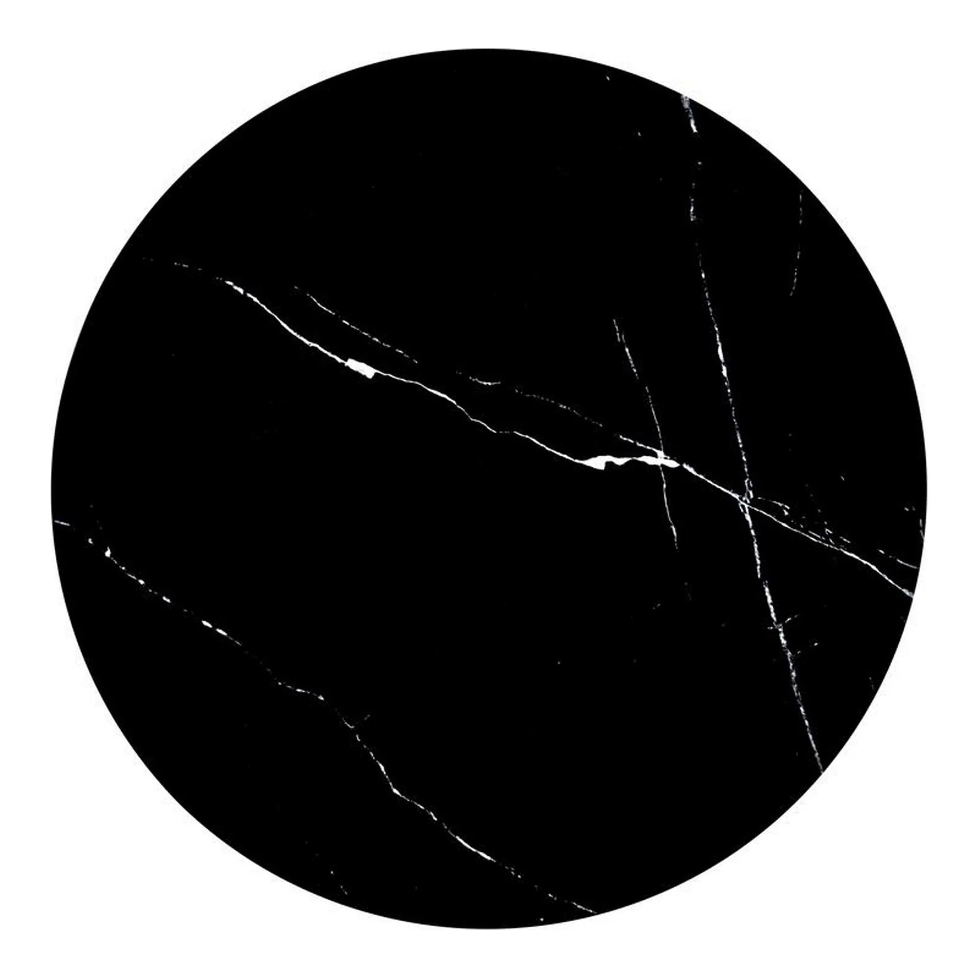 Masuta cafea TRIBECA, negru/auriu, ceramica/otel, 50x50x52 cm