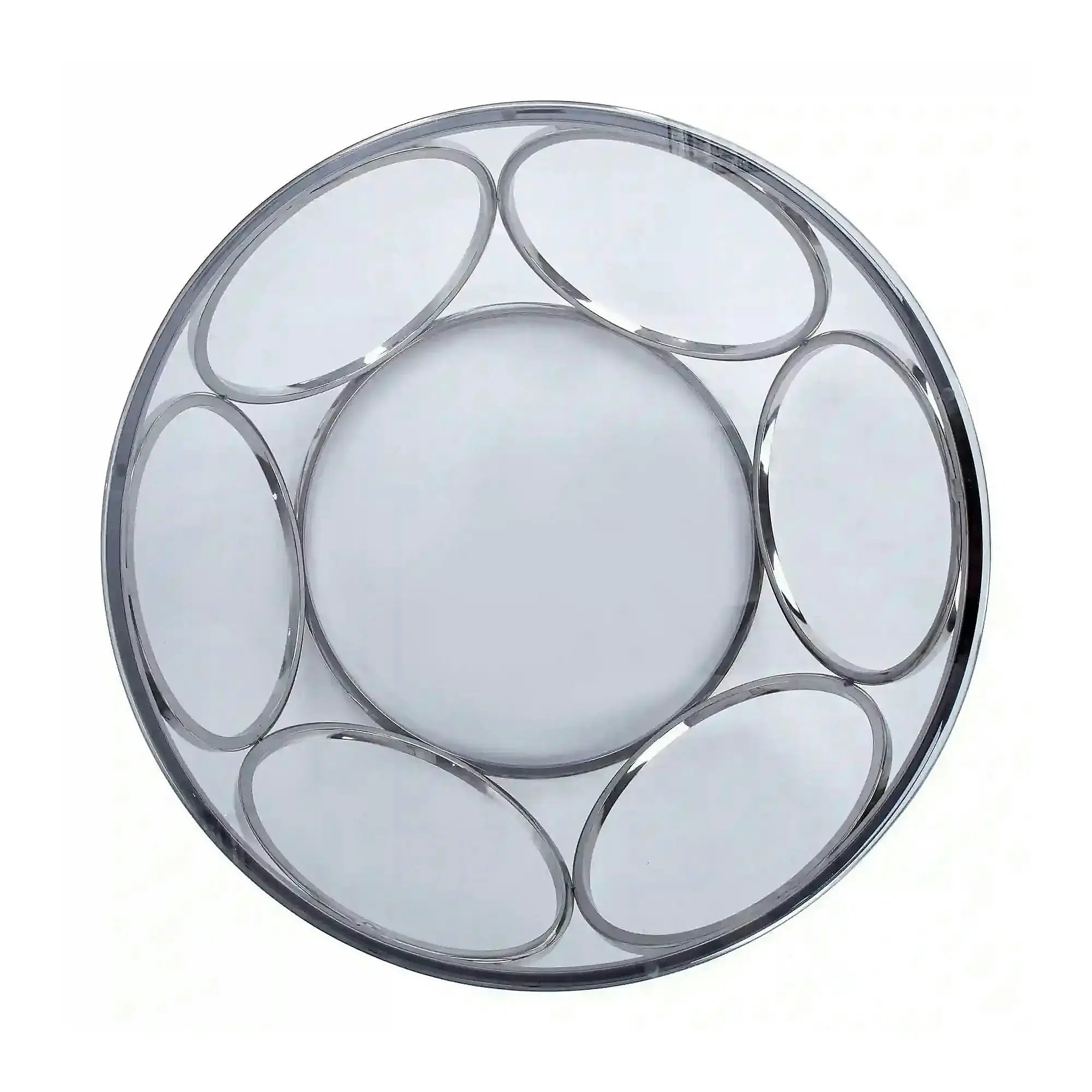Masuta cafea VENUS argintiu/transparent, sticla/otel, 80x44 cm