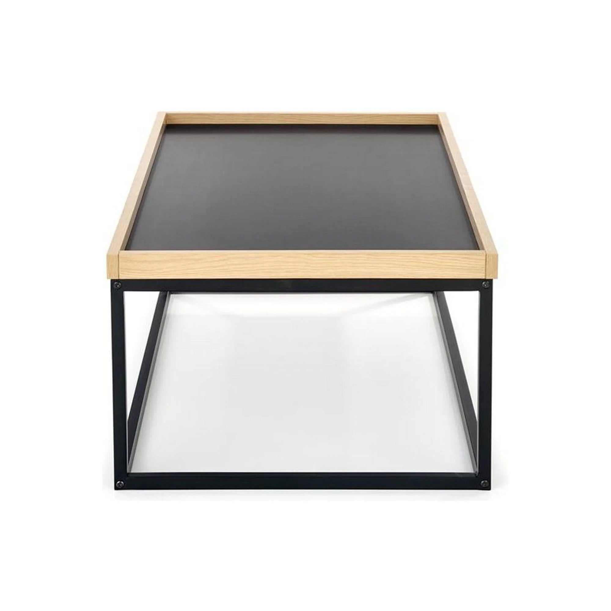 Masuta cafea VESPA, stejar/negru, PAL melaminat/otel, 100x60x39 cm