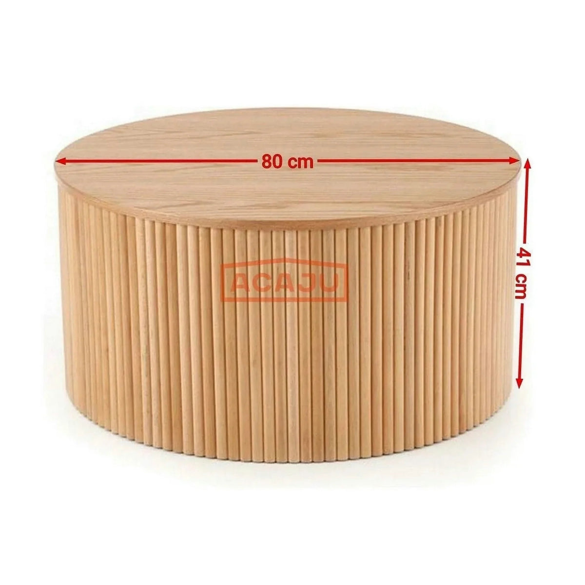 Masuta cafea WOODY, stejar natural, 80x80x41 cm