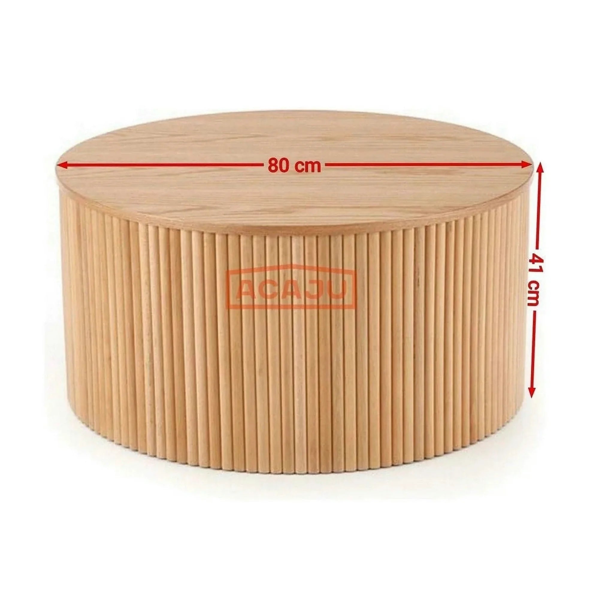 Masuta cafea WOODY, stejar natural, 80x80x41 cm