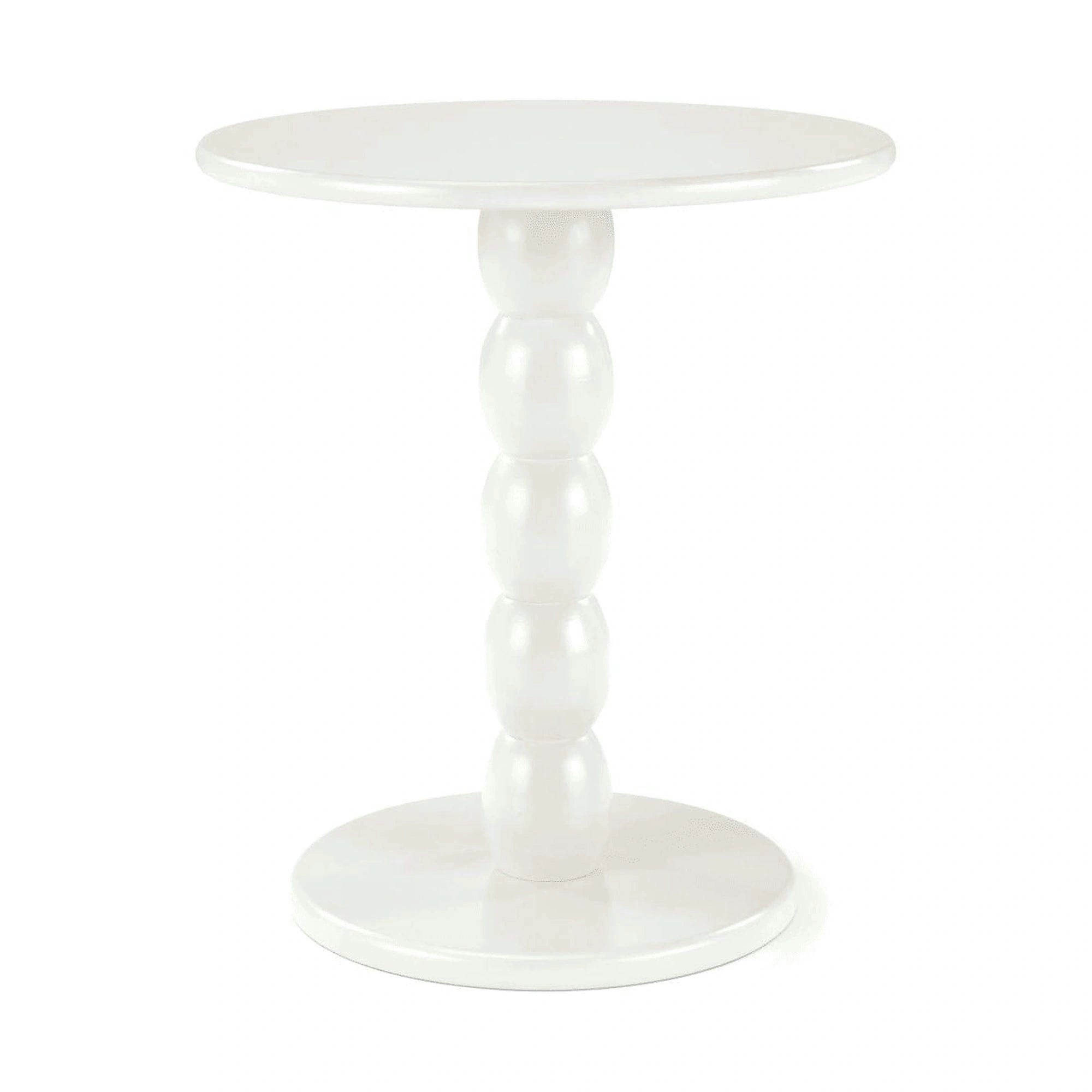 Masuta CIRILLA, alb, lemn, 40x40x47 cm