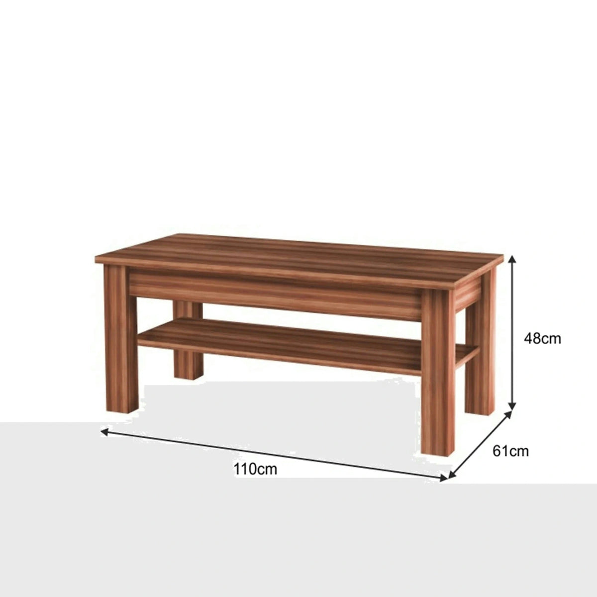 Masuta de cafea CHERIS 9, prun, DTD laminat, 110x61x48 cm