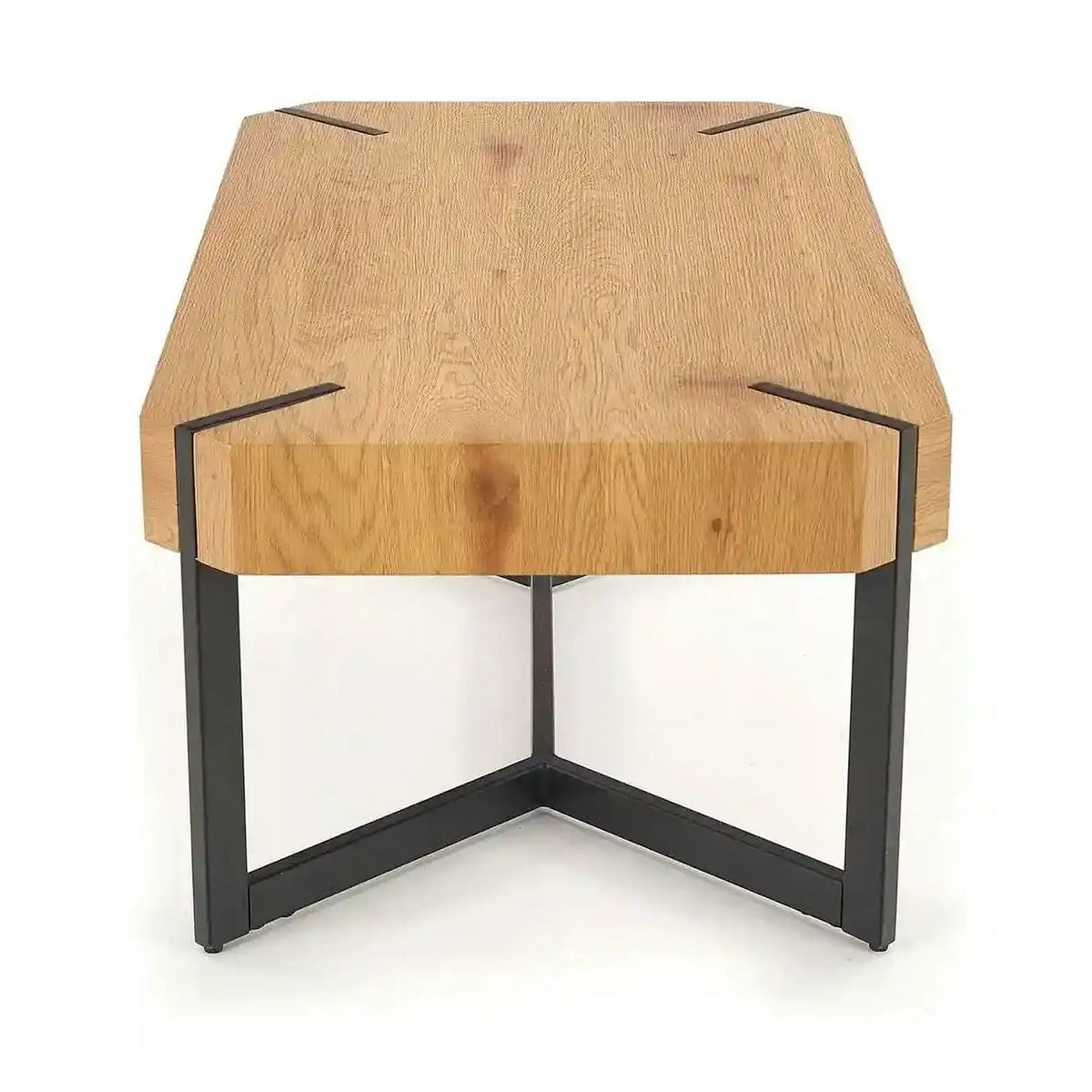 Masuta de cafea dreptughiulara LAVIDA, stejar auriu/negru, 110x60x43 cm