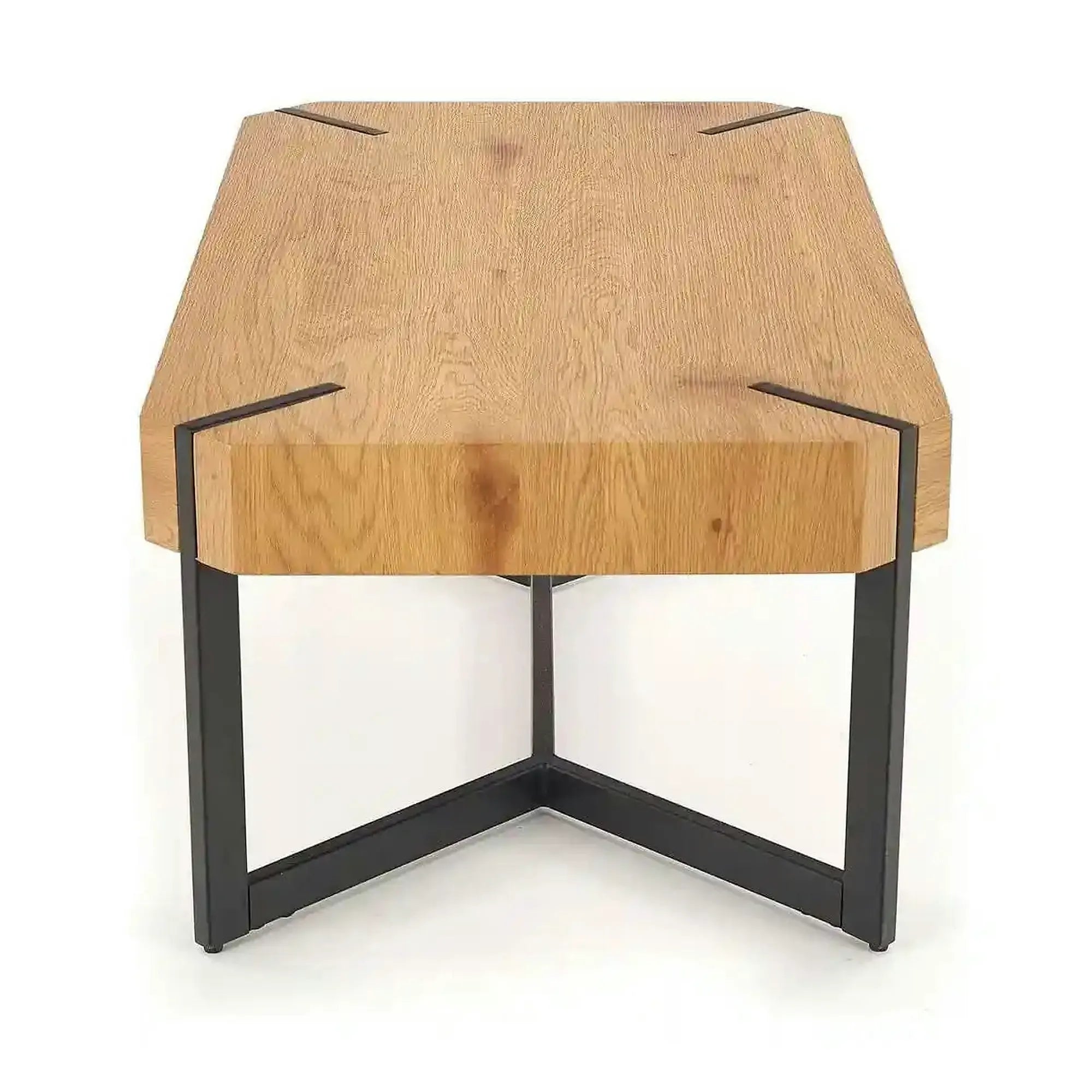 Masuta de cafea dreptughiulara LAVIDA, stejar auriu/negru, 110x60x43 cm