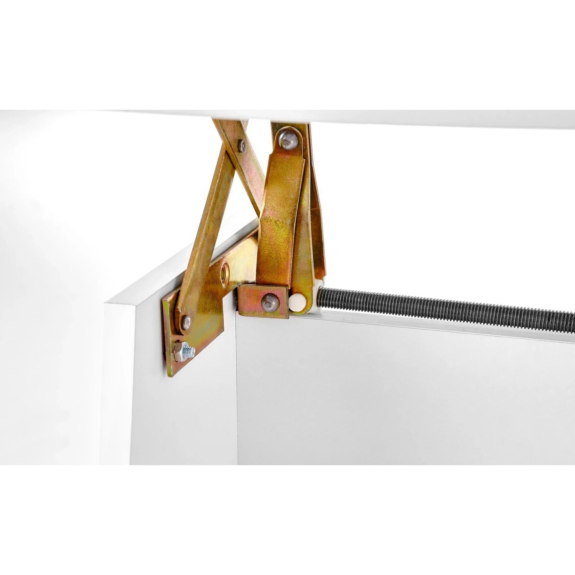 Masuta de cafea extensibila ERIKA, alb, PAL laminat, 120/160x70x61/72 cm