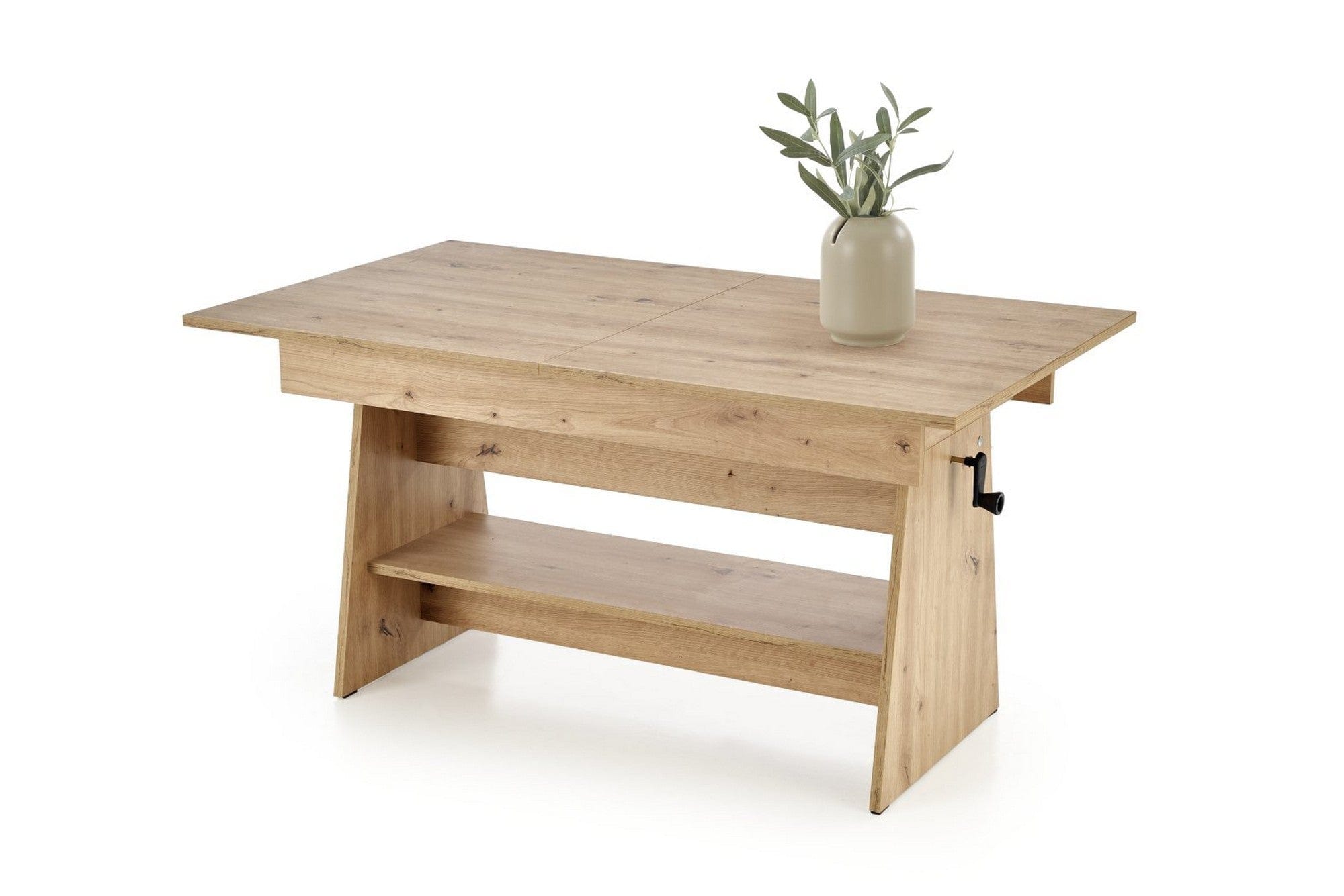 Masuta de cafea extensibila ERIKA, stejar artisan, PAL laminat, 120/160x70x61/72 cm