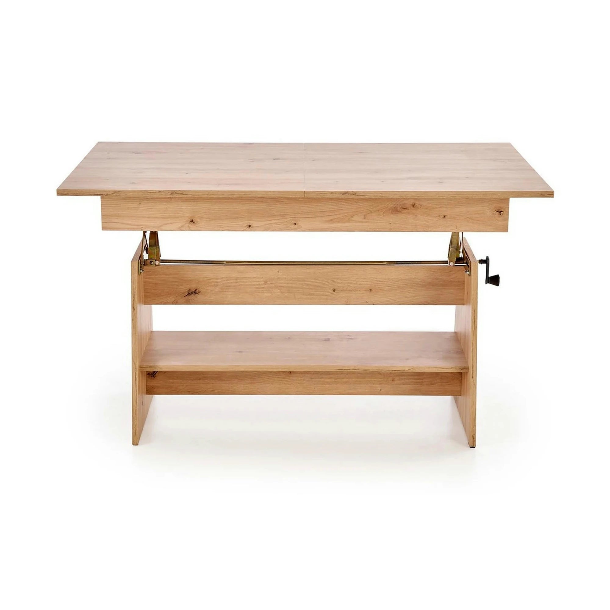 Masuta de cafea extensibila ERIKA, stejar artisan, PAL laminat, 120/160x70x61/72 cm