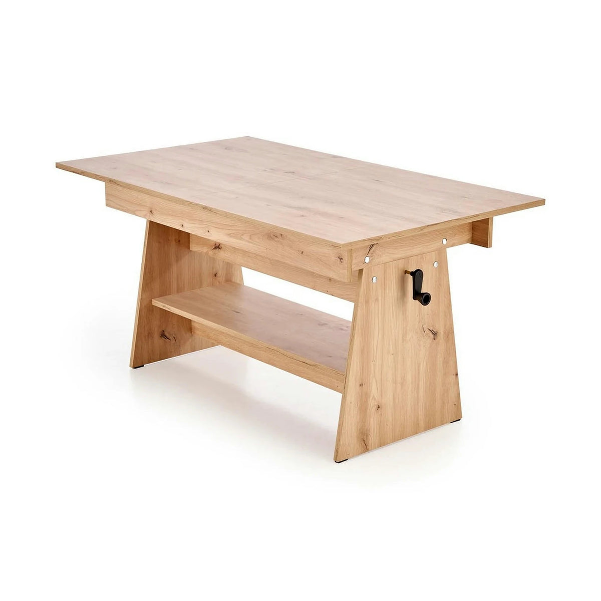 Masuta de cafea extensibila ERIKA, stejar artisan, PAL laminat, 120/160x70x61/72 cm