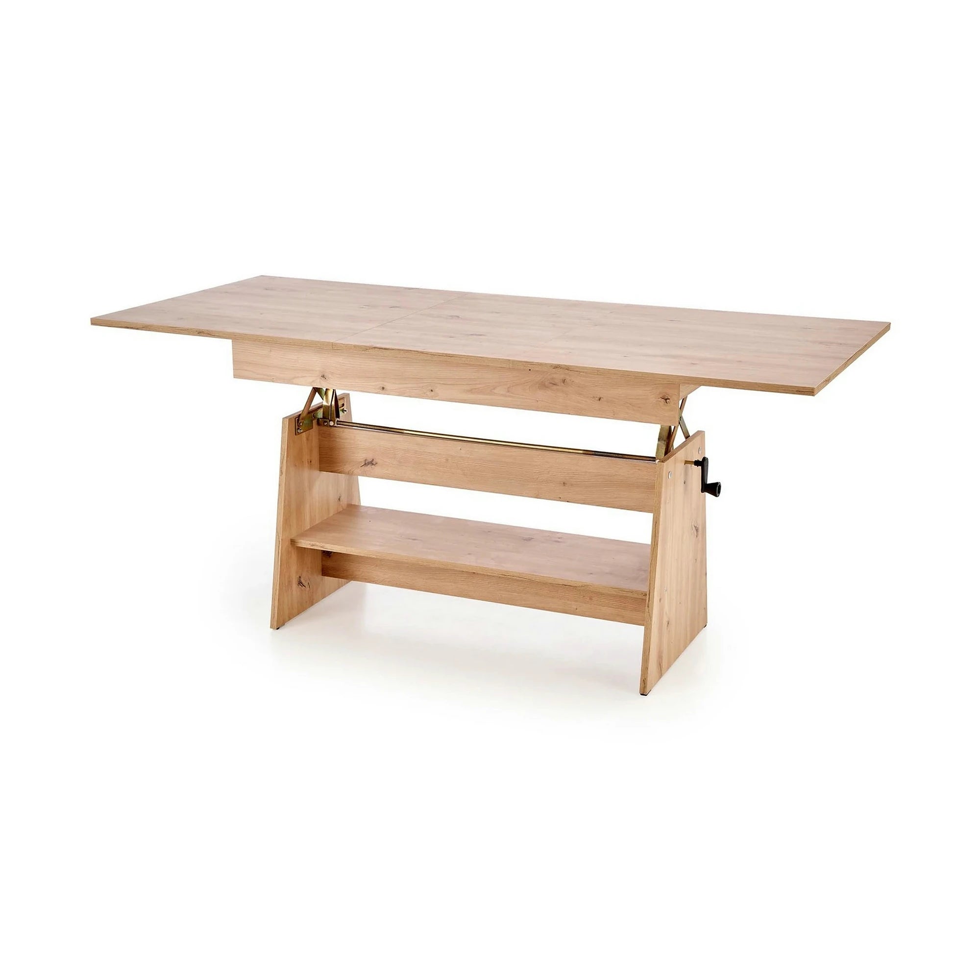 Masuta de cafea extensibila ERIKA, stejar artisan, PAL laminat, 120/160x70x61/72 cm