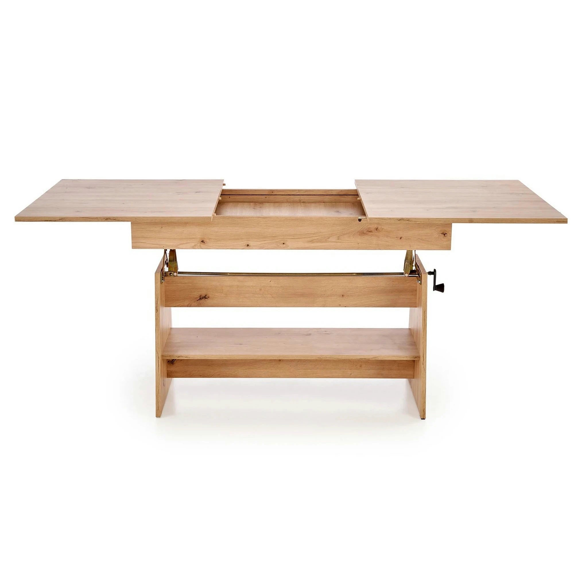Masuta de cafea extensibila ERIKA, stejar artisan, PAL laminat, 120/160x70x61/72 cm