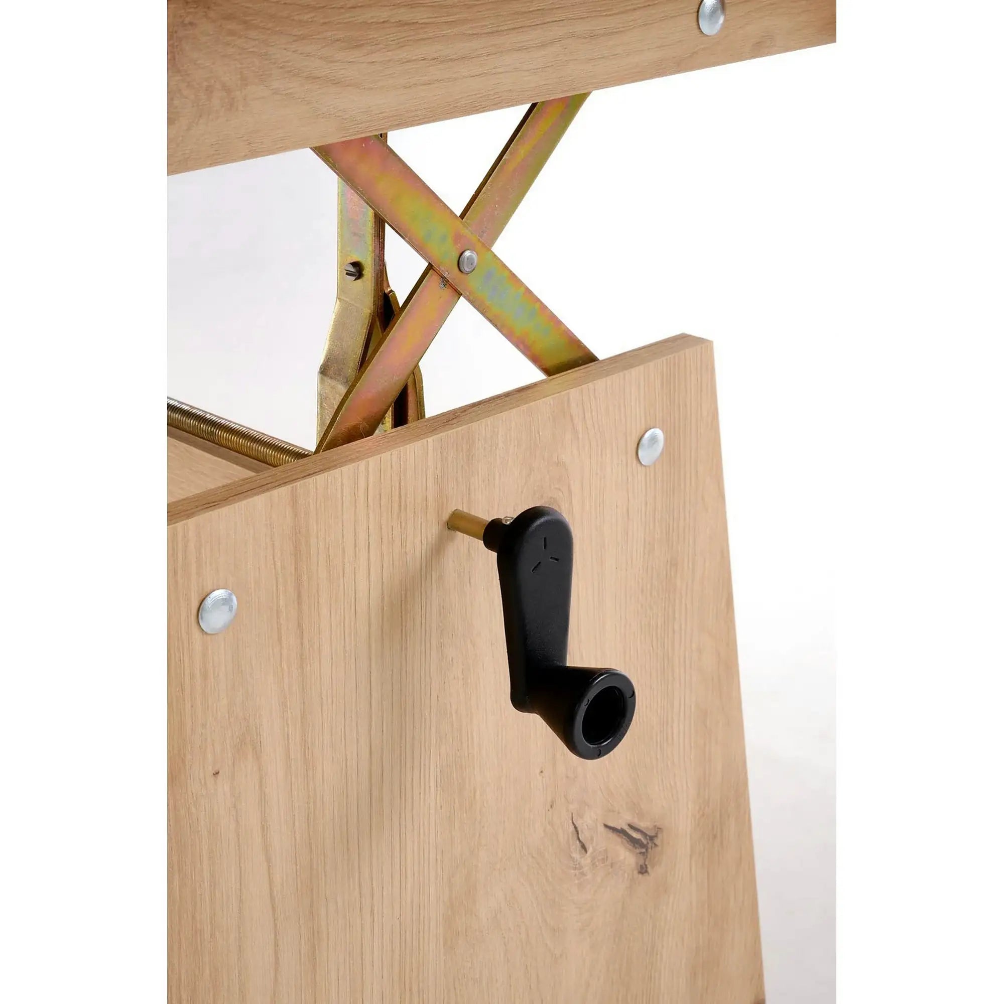 Masuta de cafea extensibila ERIKA, stejar artisan, PAL laminat, 120/160x70x61/72 cm